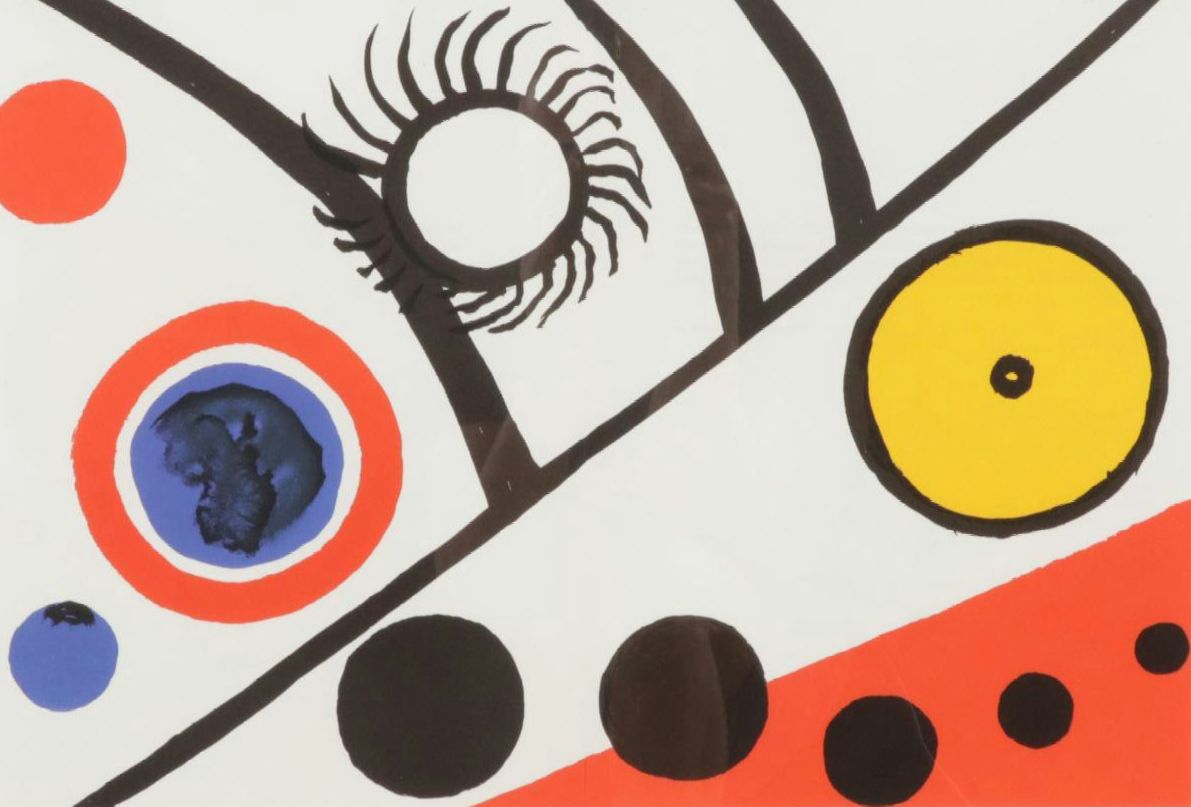 Alexander Calder Double-Page Color Lithograph for "Derrière le Miroir," 1976