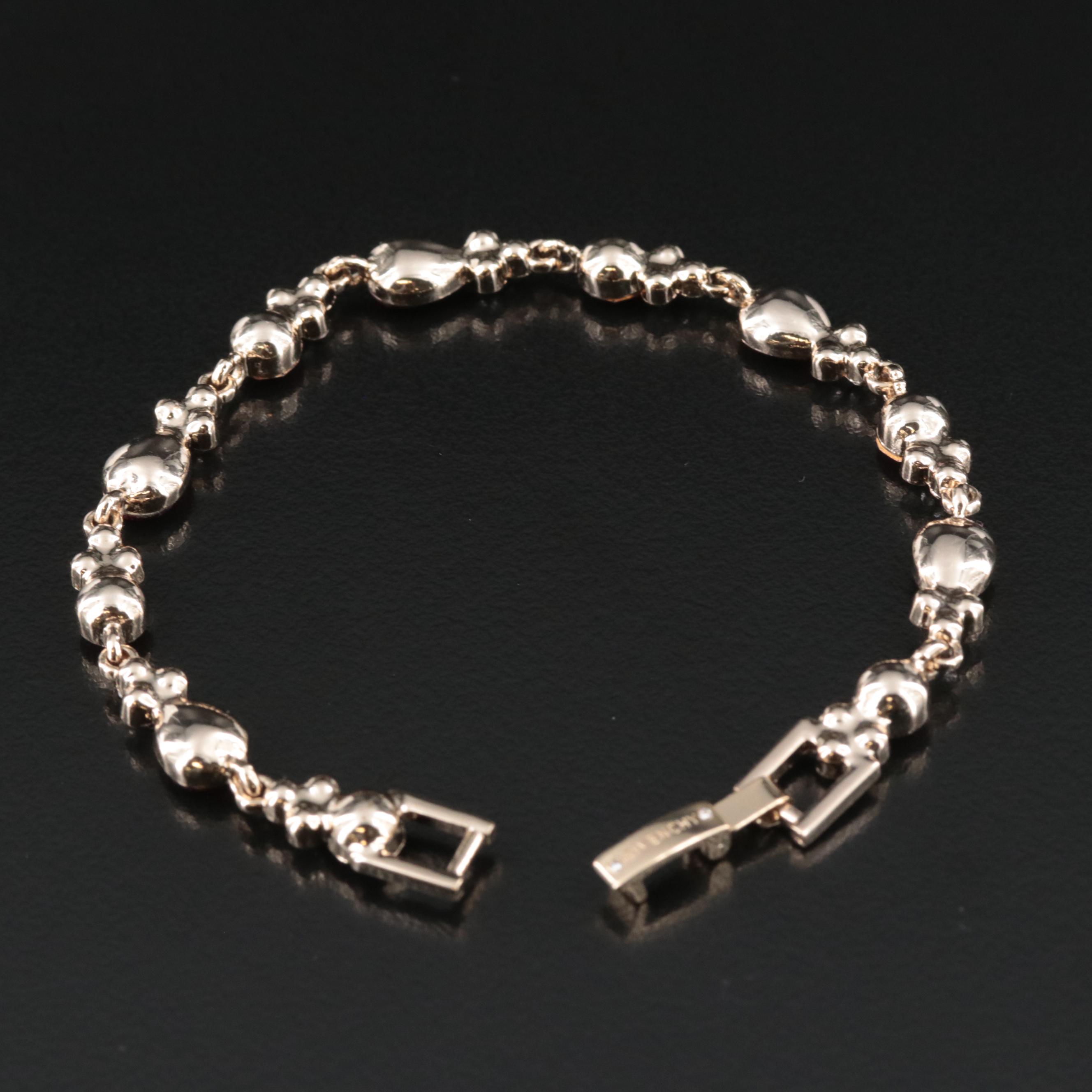 Givenchy  Red and Clear Crystal Bracelet