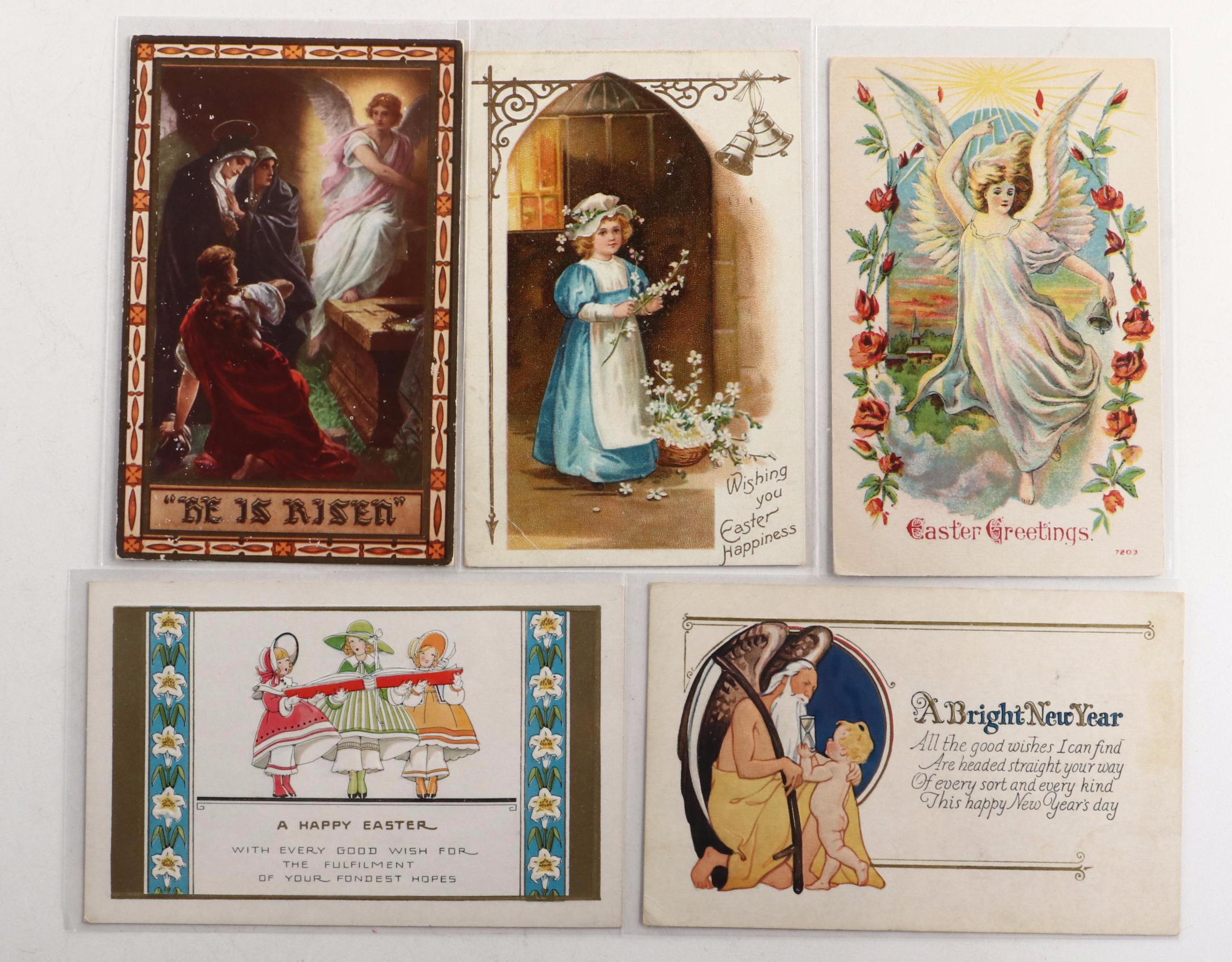 Valentine's, New Year, Christmas and Other Postcards, Early to Mid-20th Century