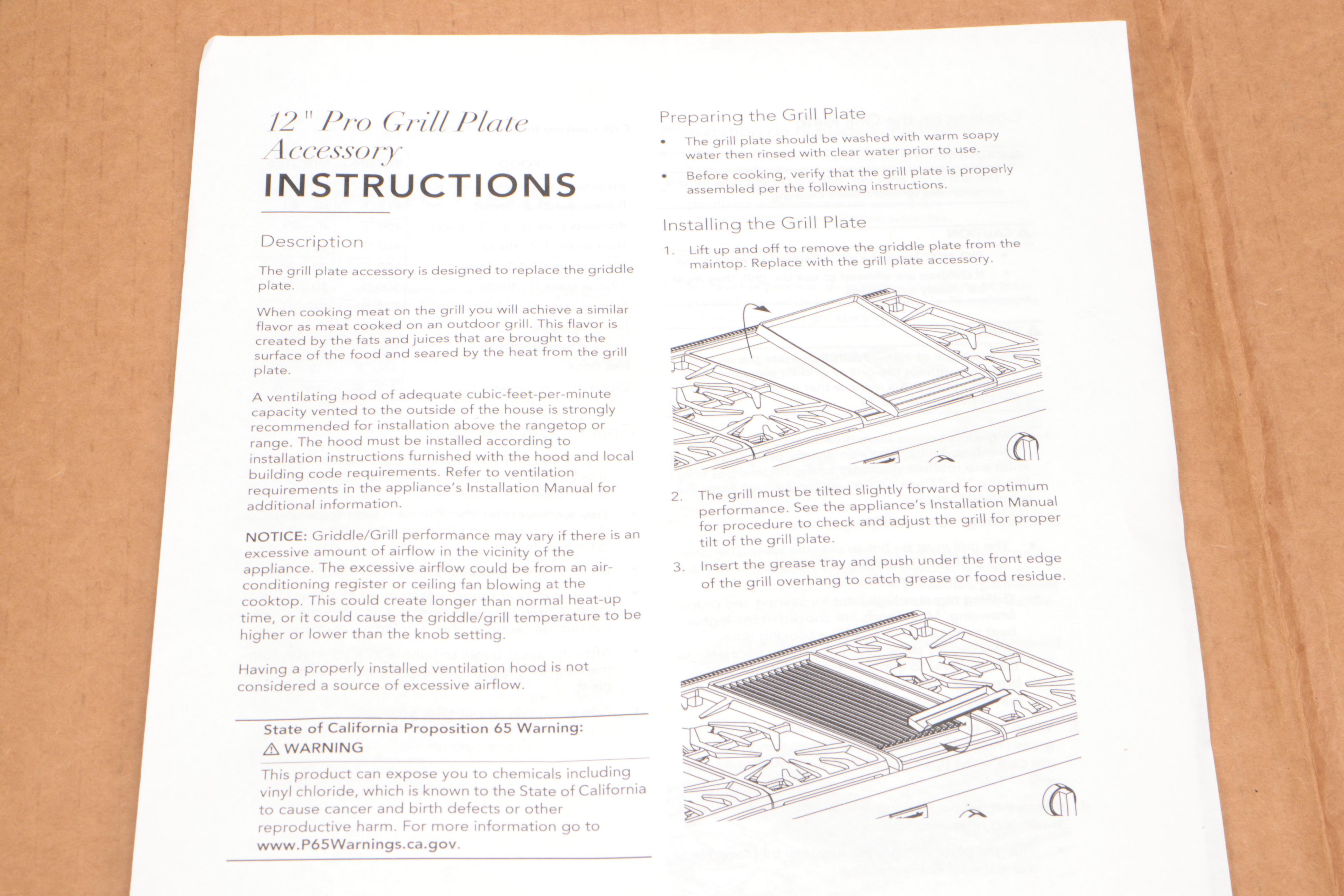 Thermador 12" Grill Plate Accessory with Other Grilling and Cookout Tools
