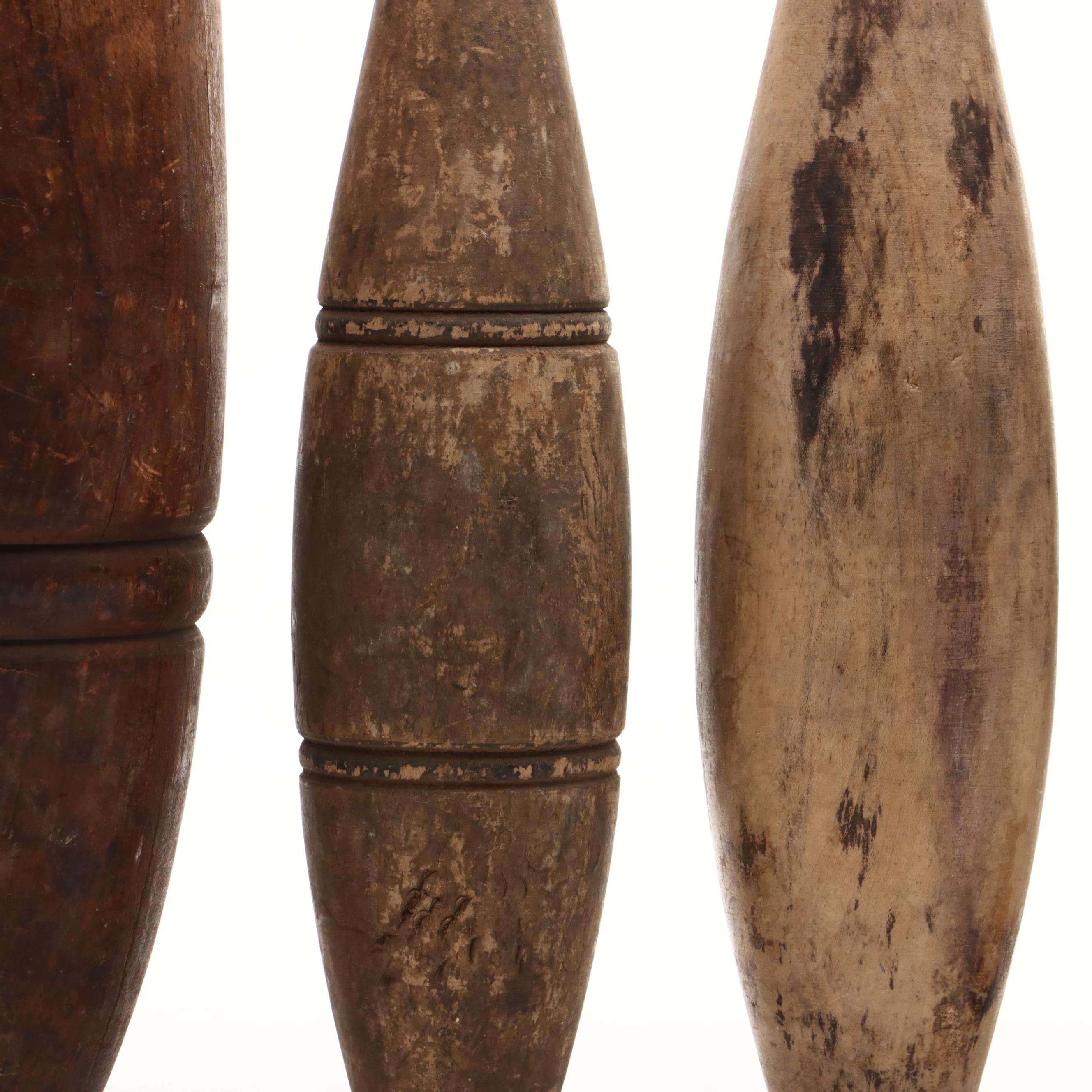 Narraganset Machine Co., Spalding Gold Medal, More Juggling Pins, Antique