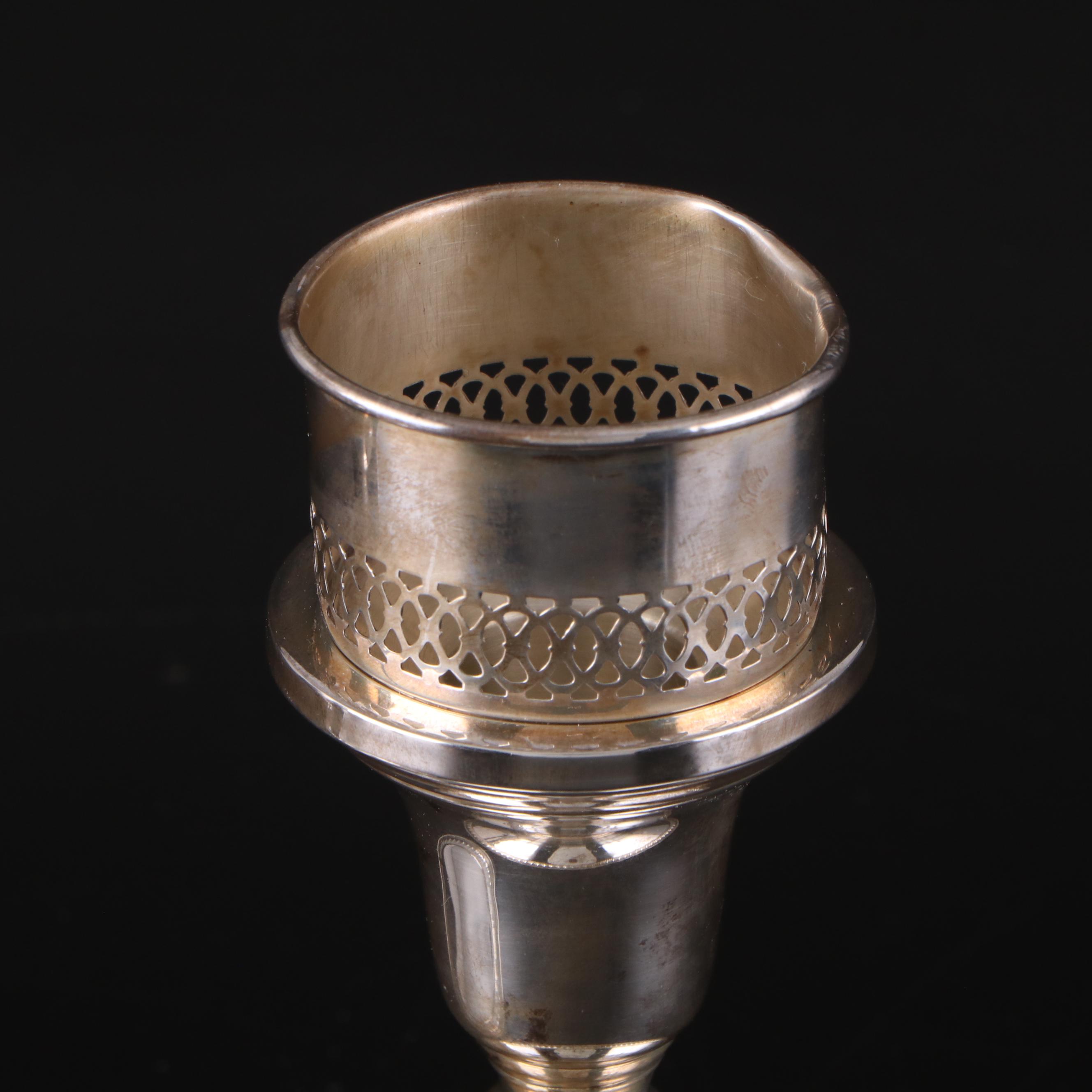 Towle and Fisher Sterling Silver Candlesticks, Mills and Shakers with Frame