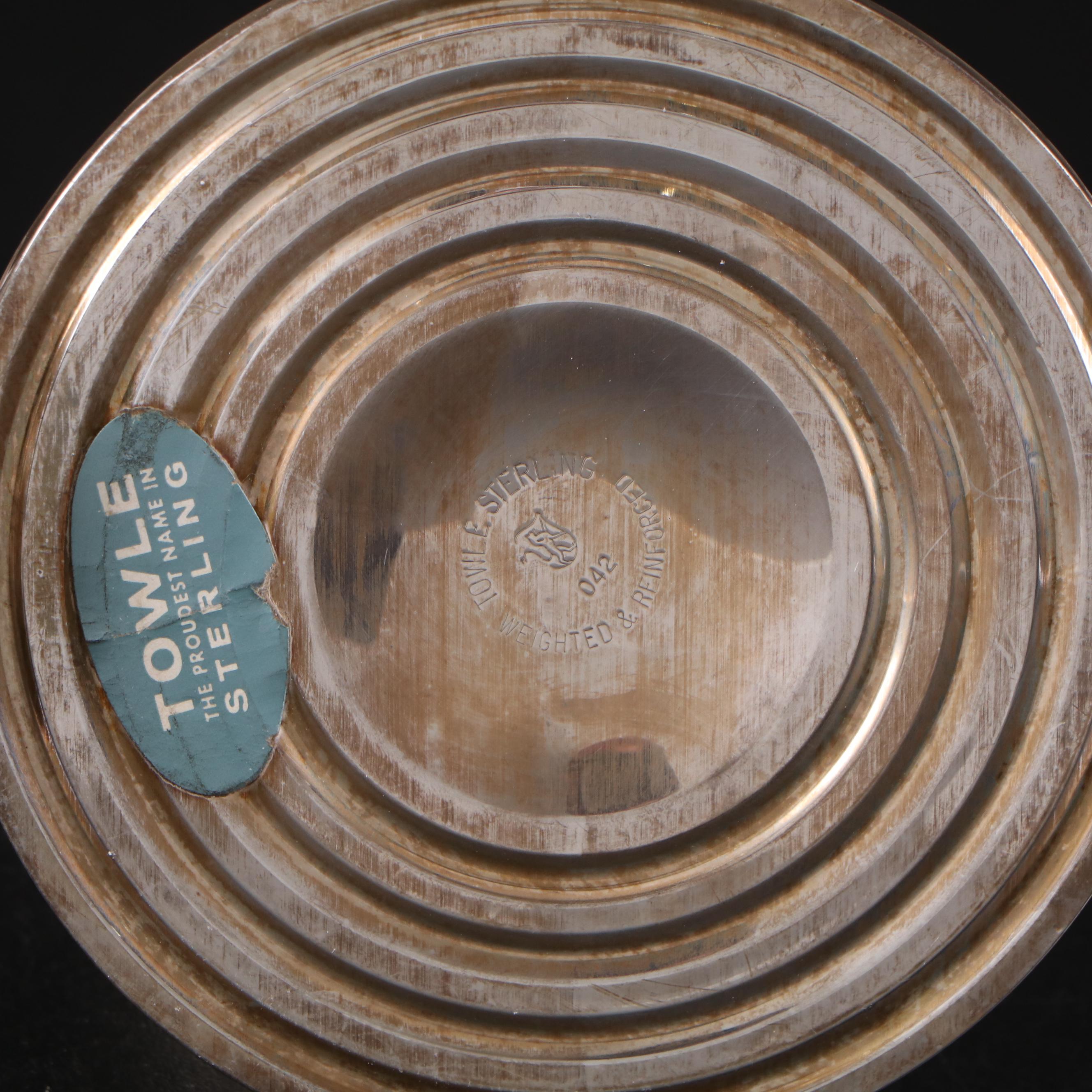 Towle and Fisher Sterling Silver Candlesticks, Mills and Shakers with Frame