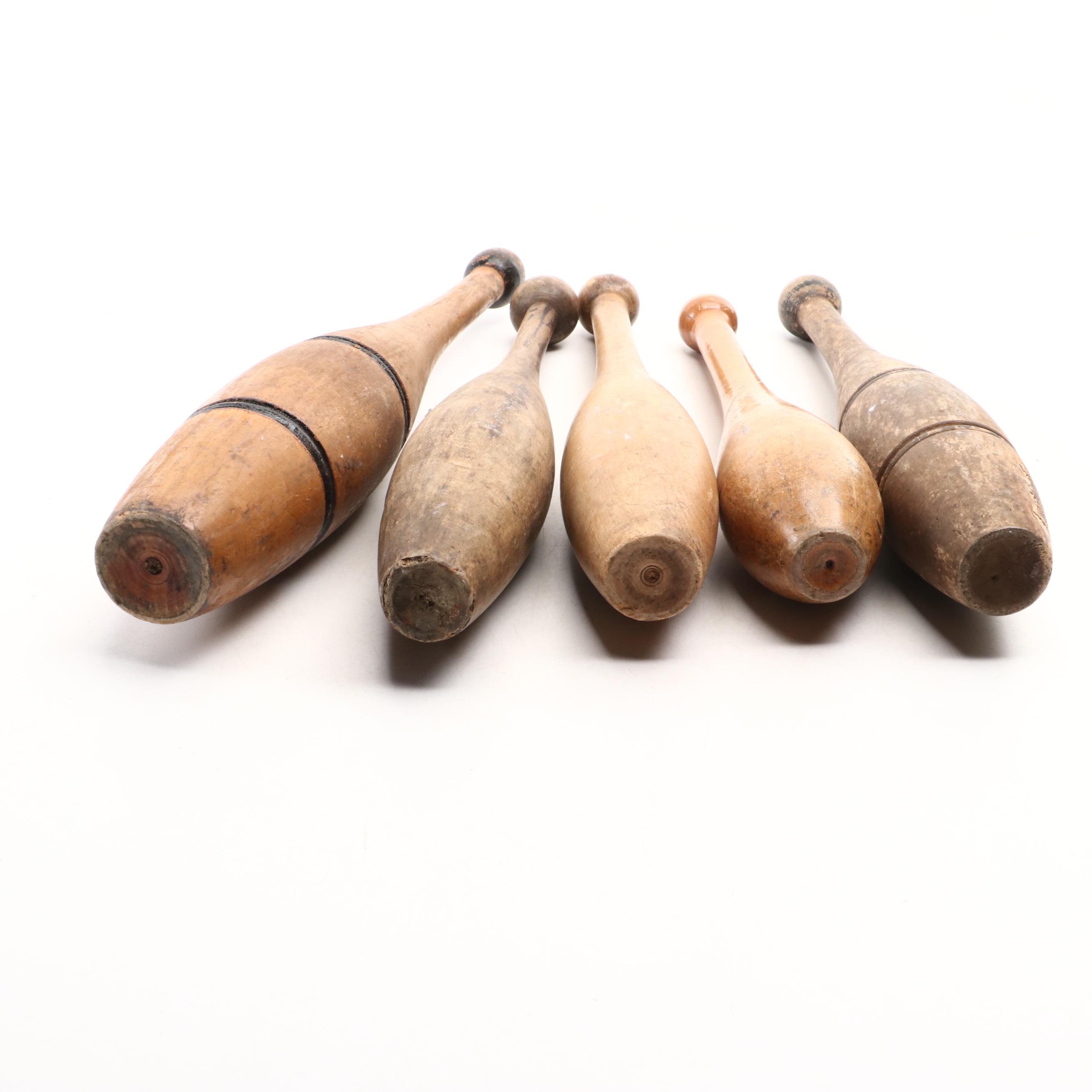 Narraganset Machine Co., Spalding Gold Medal, More Juggling Pins, Antique