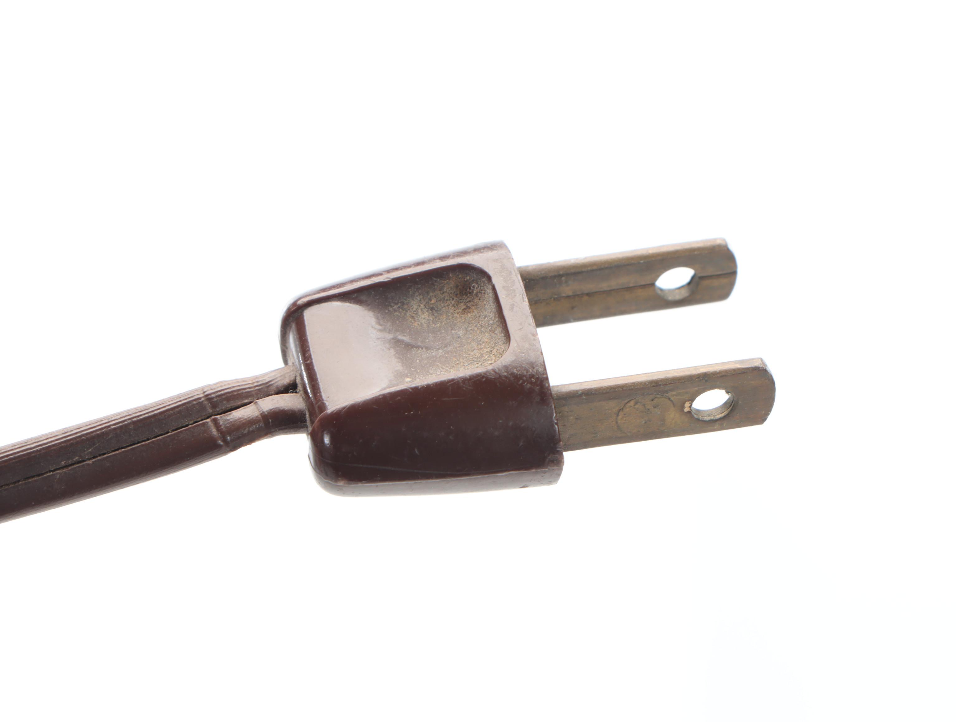 MCM Berger Atomic Glazed Ceramic Table Lamp With Double Tier Shade