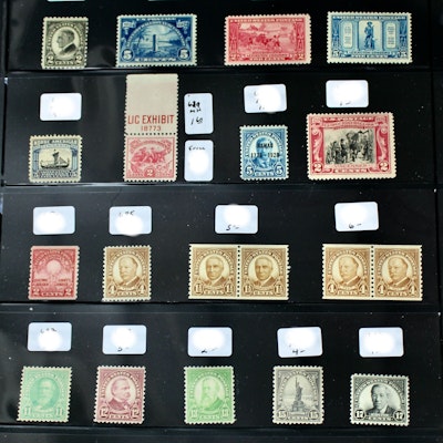 Forty-Six Different Mint Condition U.S. Postage Stamps, 1893 to 1931