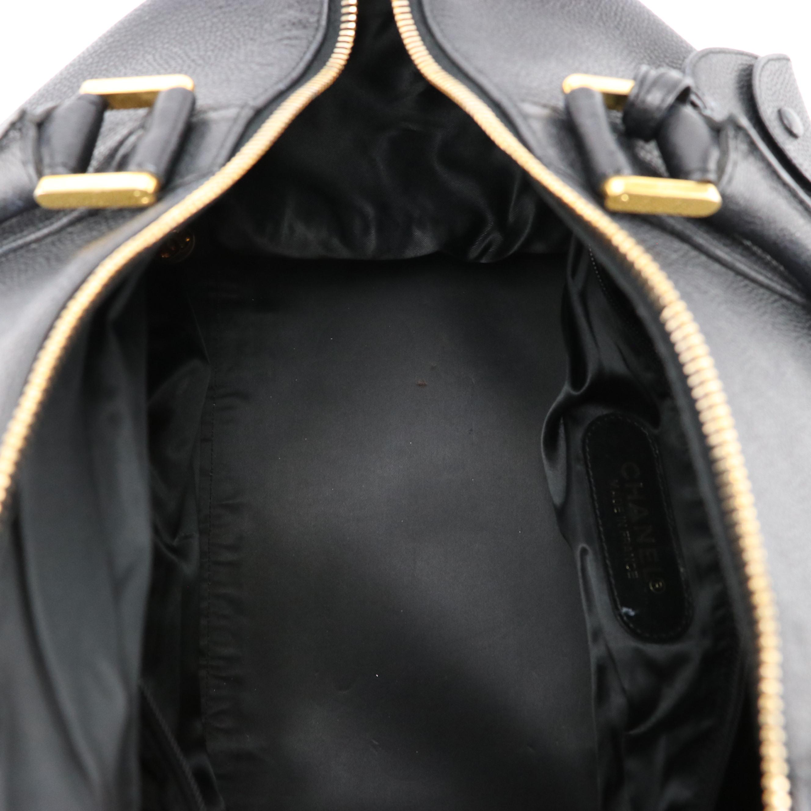 Chanel Small Boston Bag in Black Caviar Leather