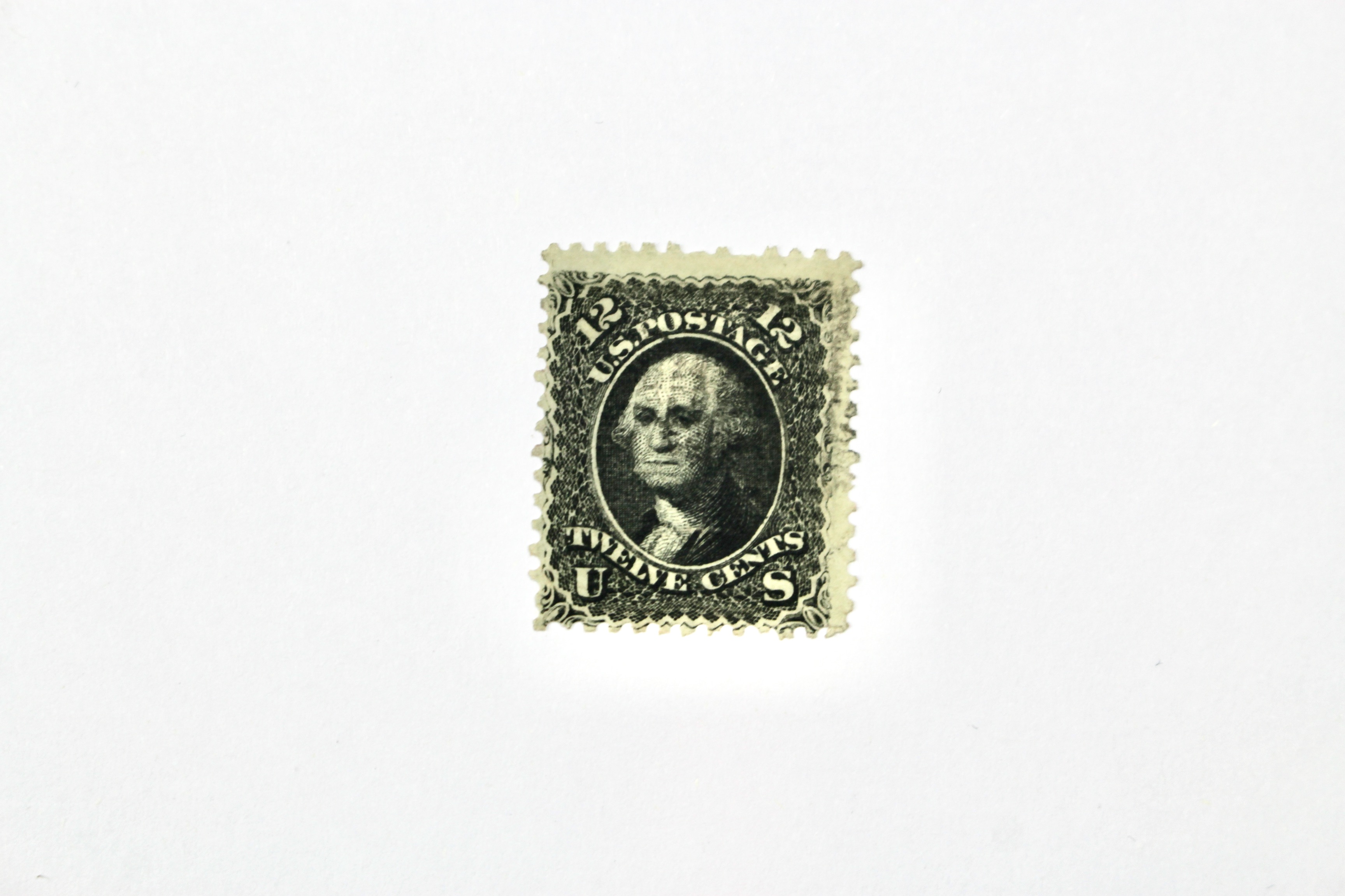 Four Early U.S. Postage Stamps, All With Grills, 1867-1868