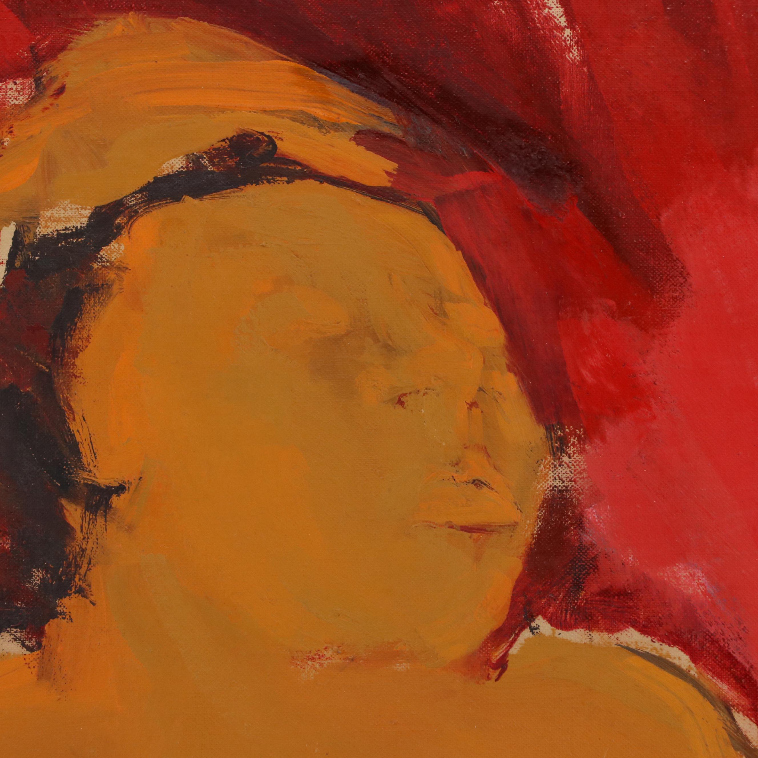 Field Abstract Expressionist Figurative Oil Painting