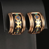 Hermès Enamel Earrings