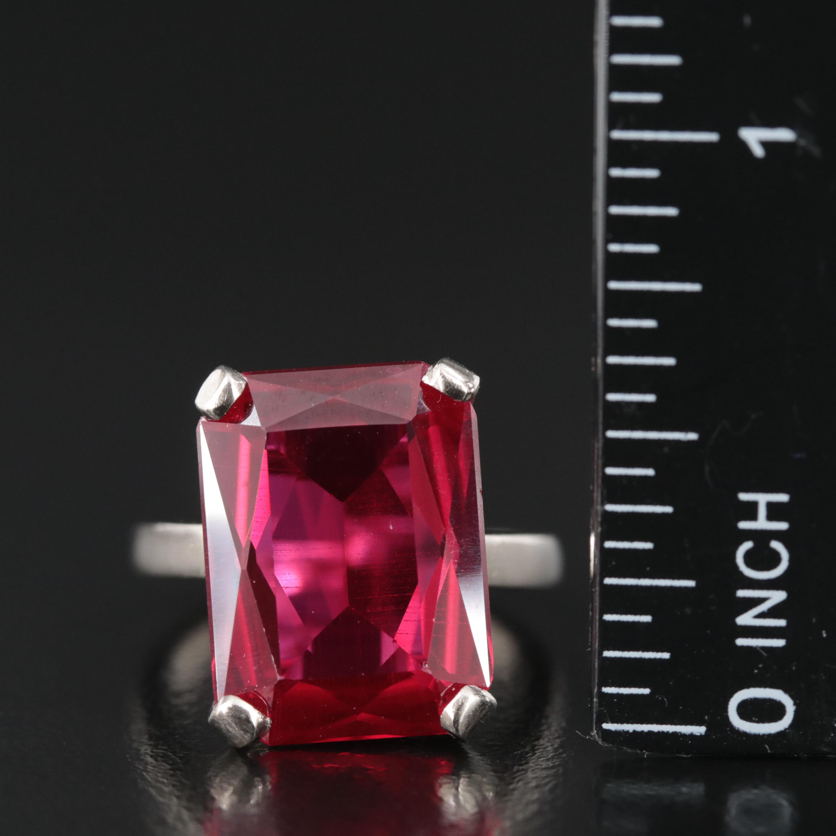 10K Lab Grown Ruby Ring