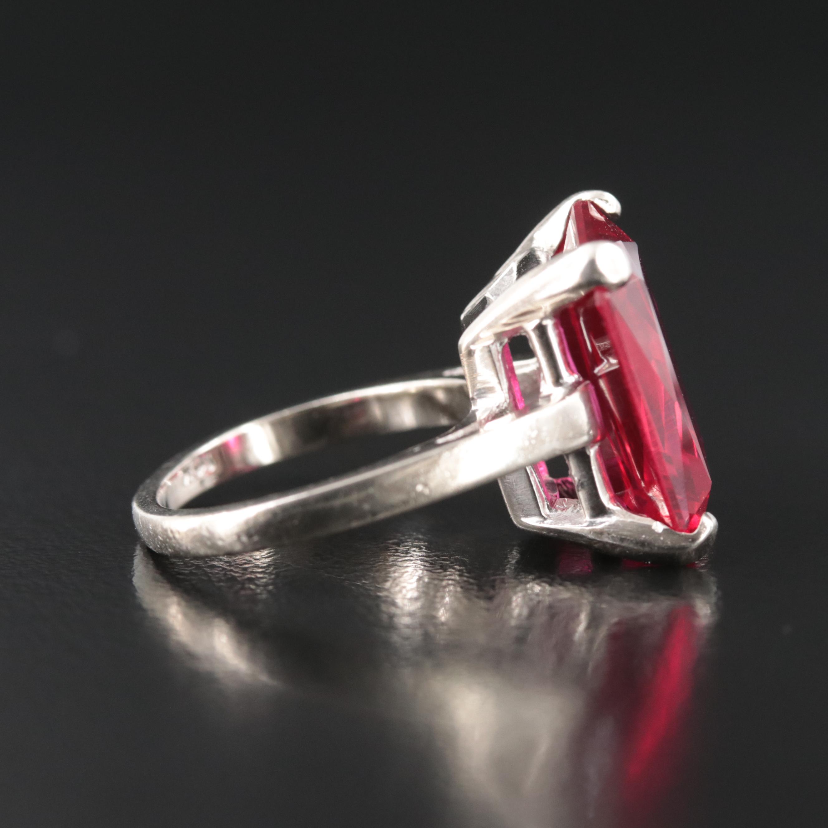 10K Lab Grown Ruby Ring