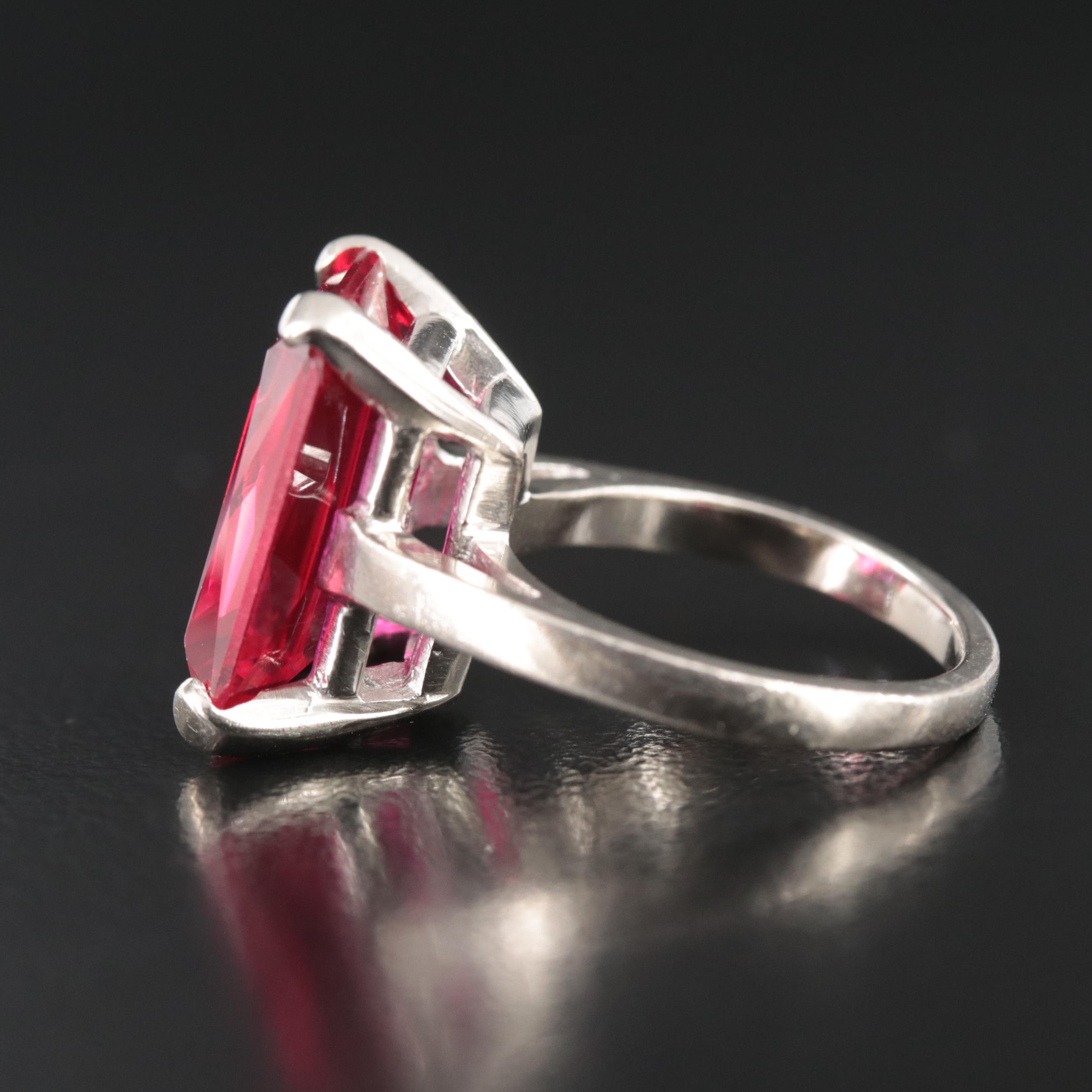 10K Lab Grown Ruby Ring