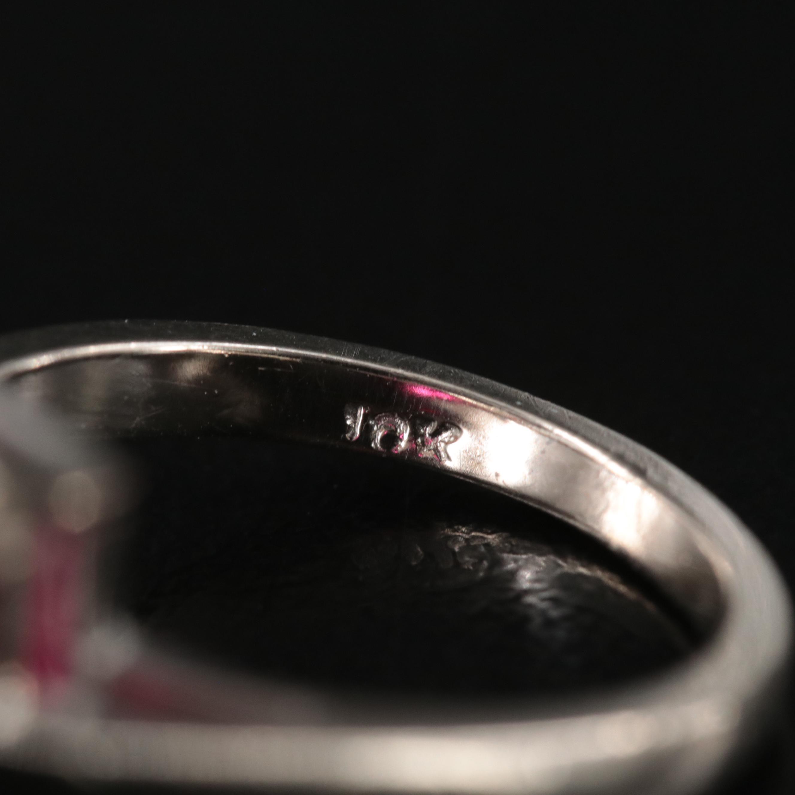 10K Lab Grown Ruby Ring