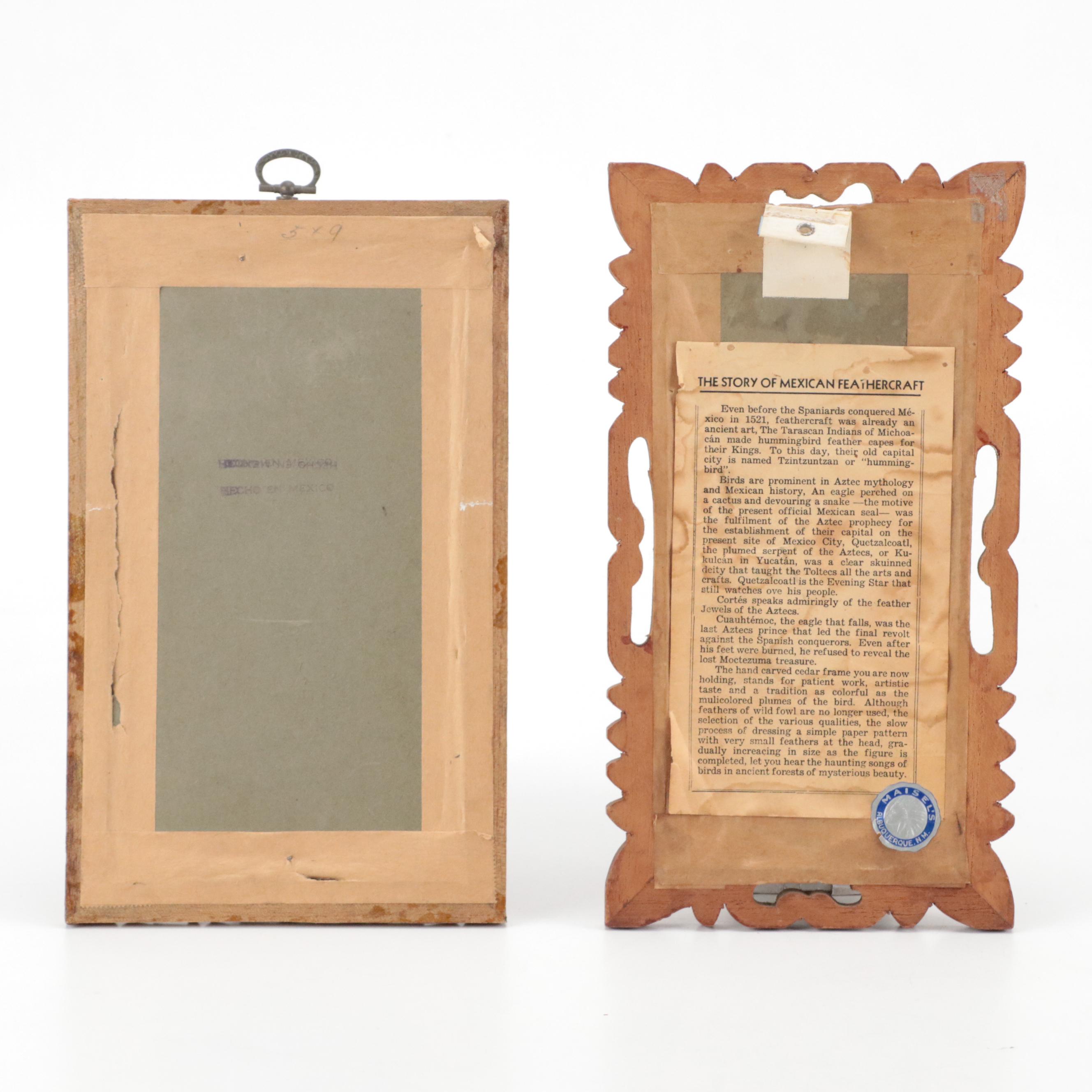 Maisel's and Cartimex Bird Motif Mexican Feathercraft Plaques with More