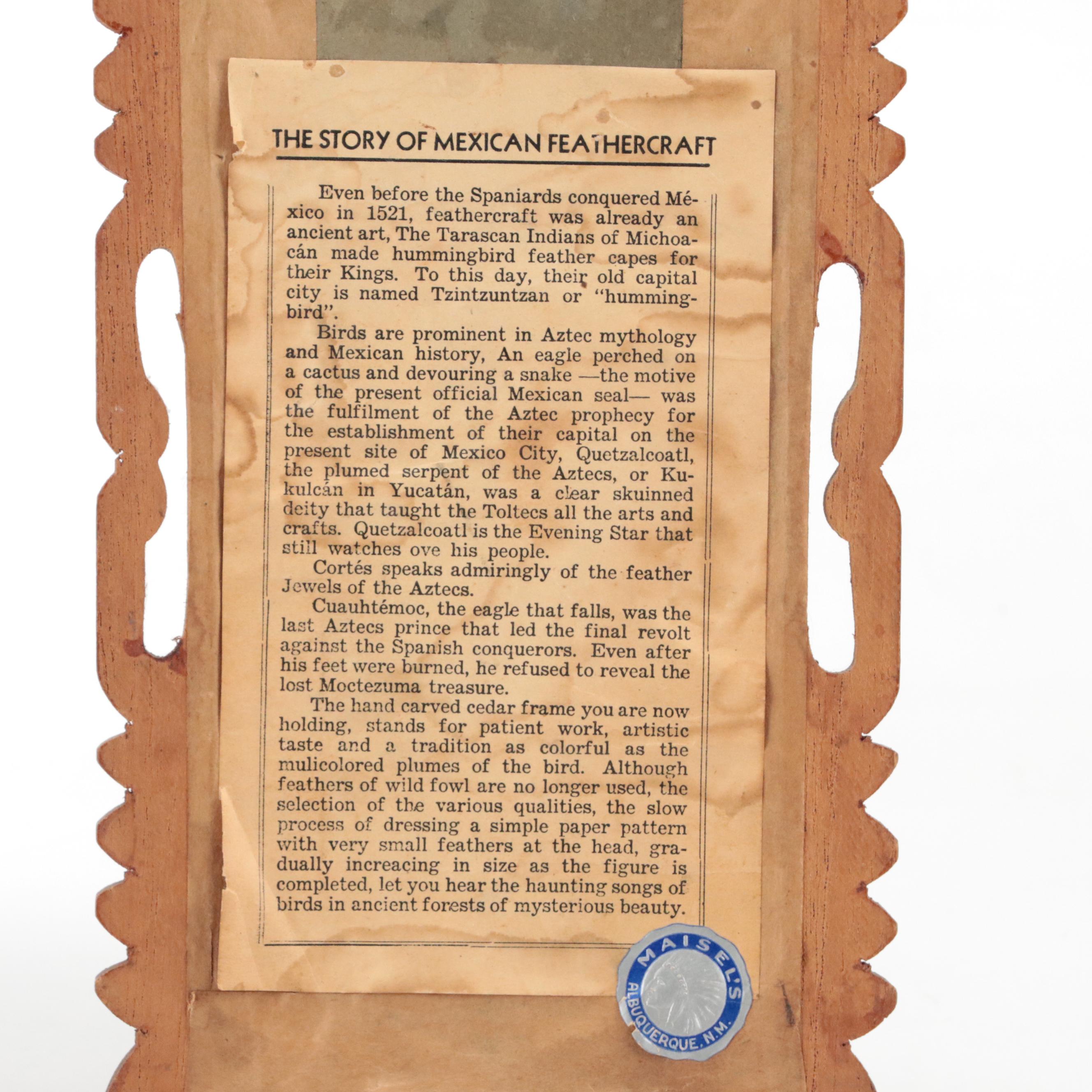 Maisel's and Cartimex Bird Motif Mexican Feathercraft Plaques with More