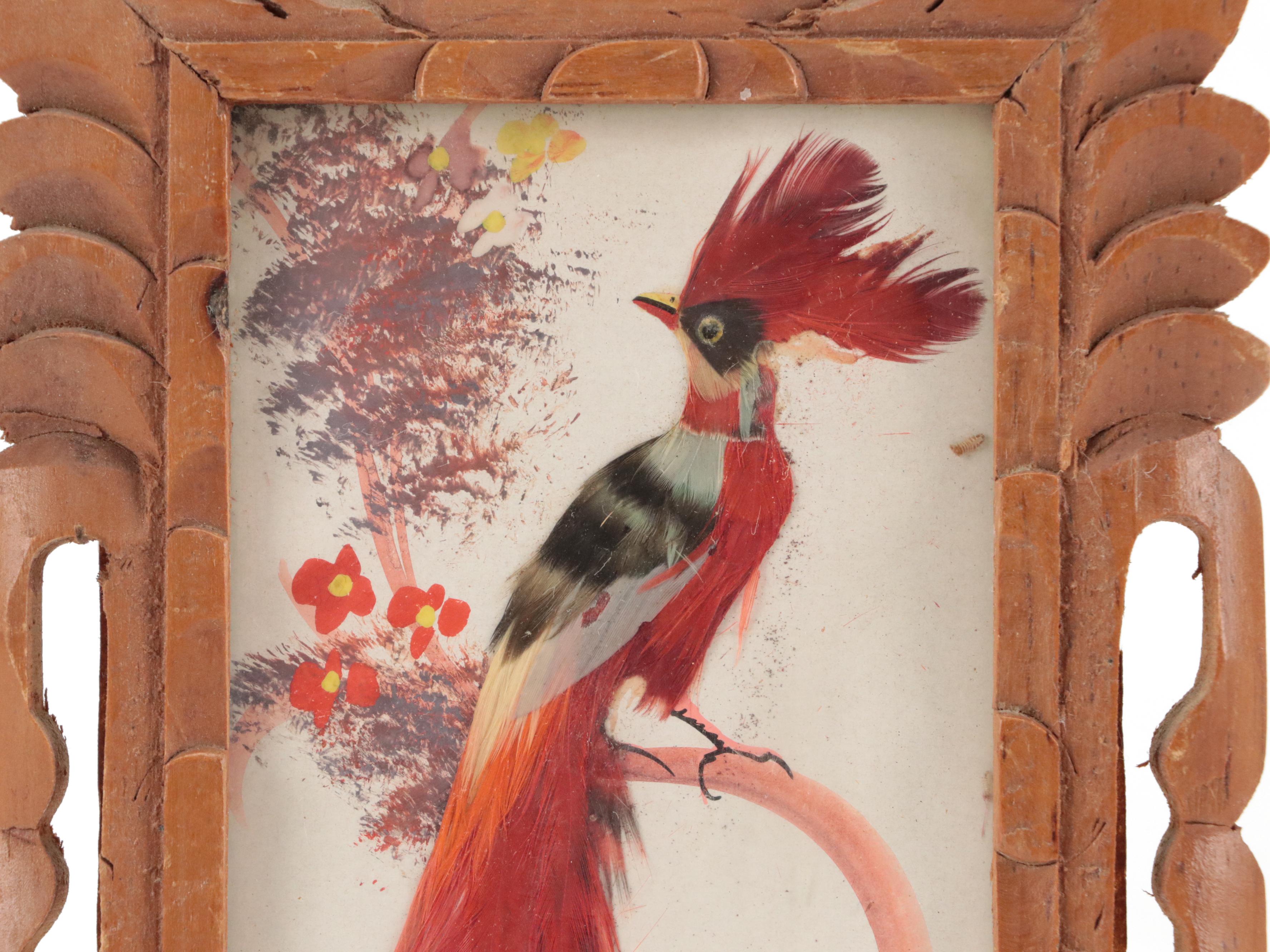 Maisel's and Cartimex Bird Motif Mexican Feathercraft Plaques with More