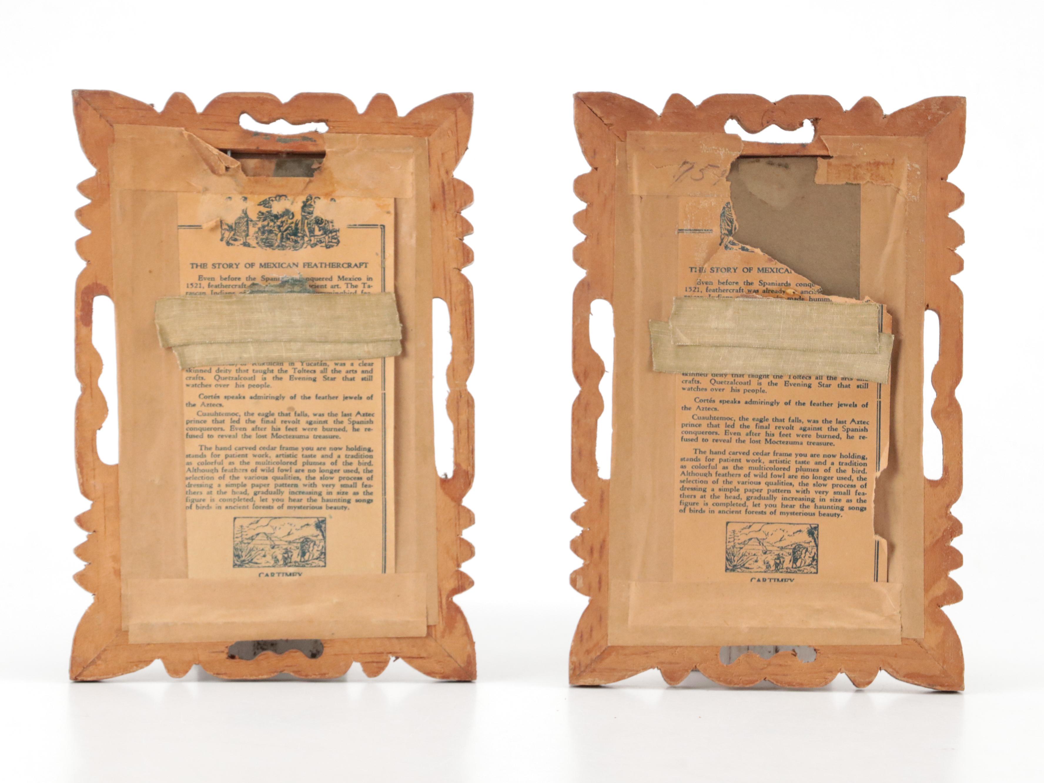 Maisel's and Cartimex Bird Motif Mexican Feathercraft Plaques with More