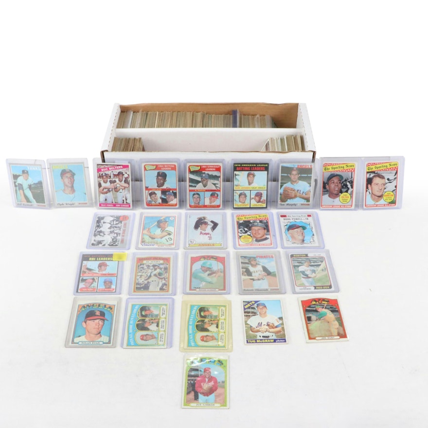 Topps Baseball Cards Featuring Nolan Ryan, Roberto Clemente, More, 1960s–1980s