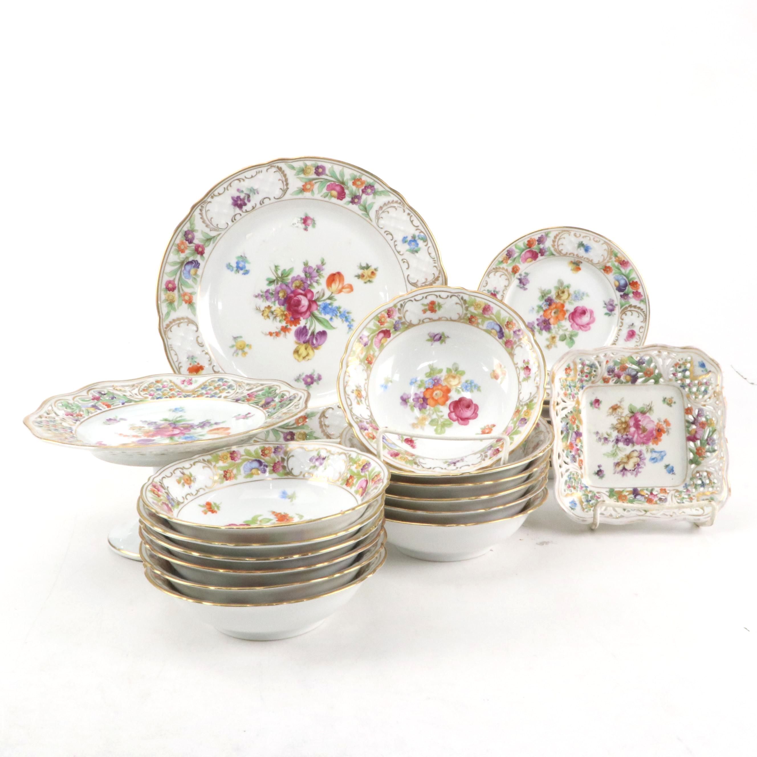 Schumann "Empress Dresden Flowers" Porcelain Dinnerware, 1945–1981