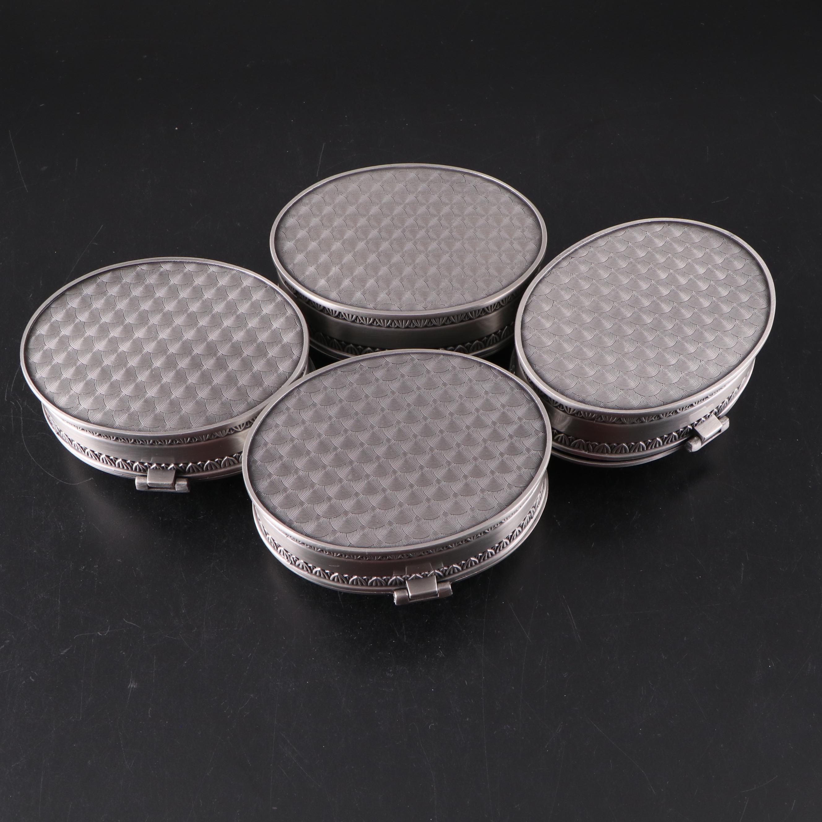 Twelve Contemporary Pewter Boxes