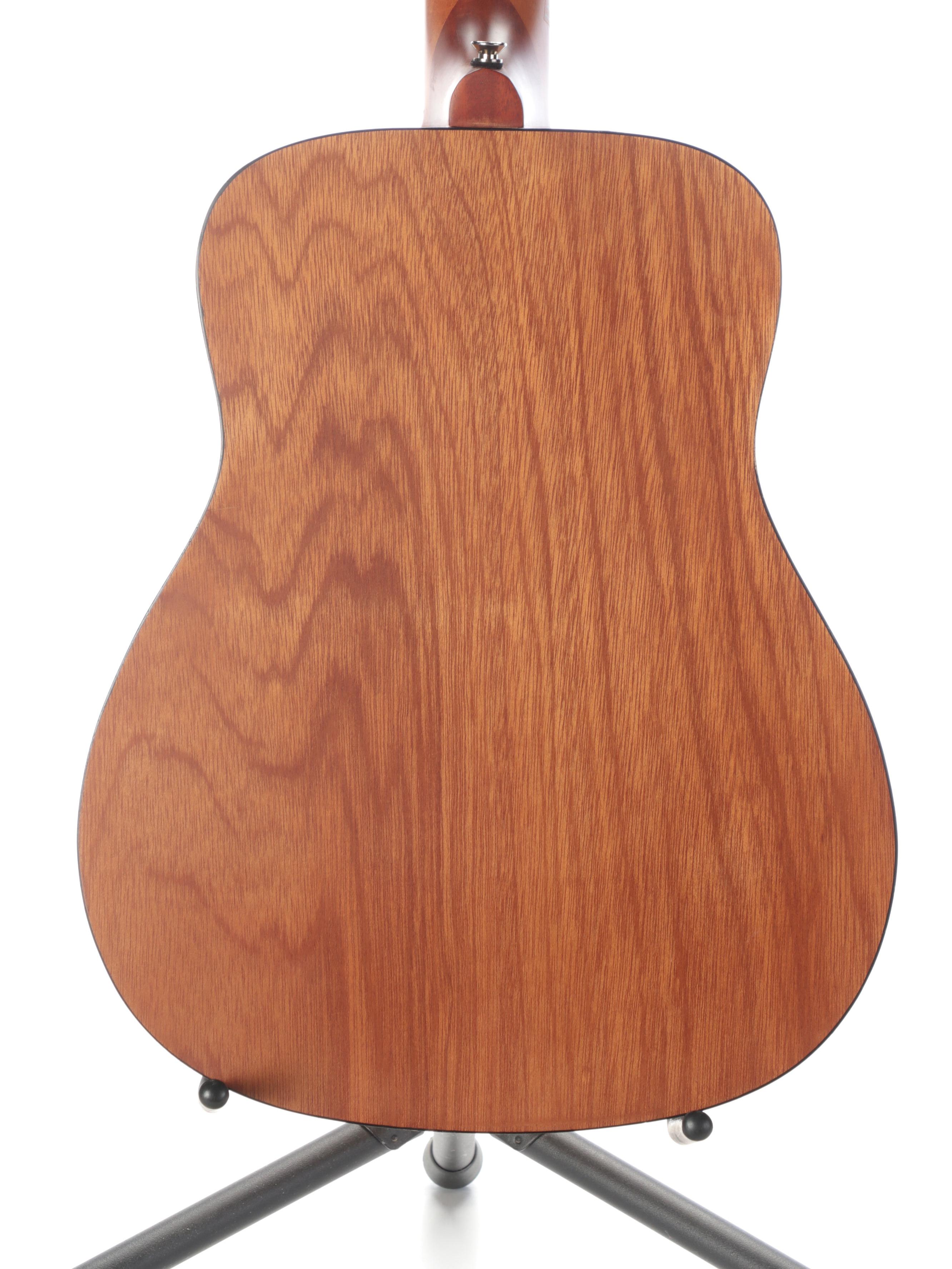 Yamaha FG-Junior Spruce Top Acoustic Guitar, Stand, D'Addario Clip-Free Tuner