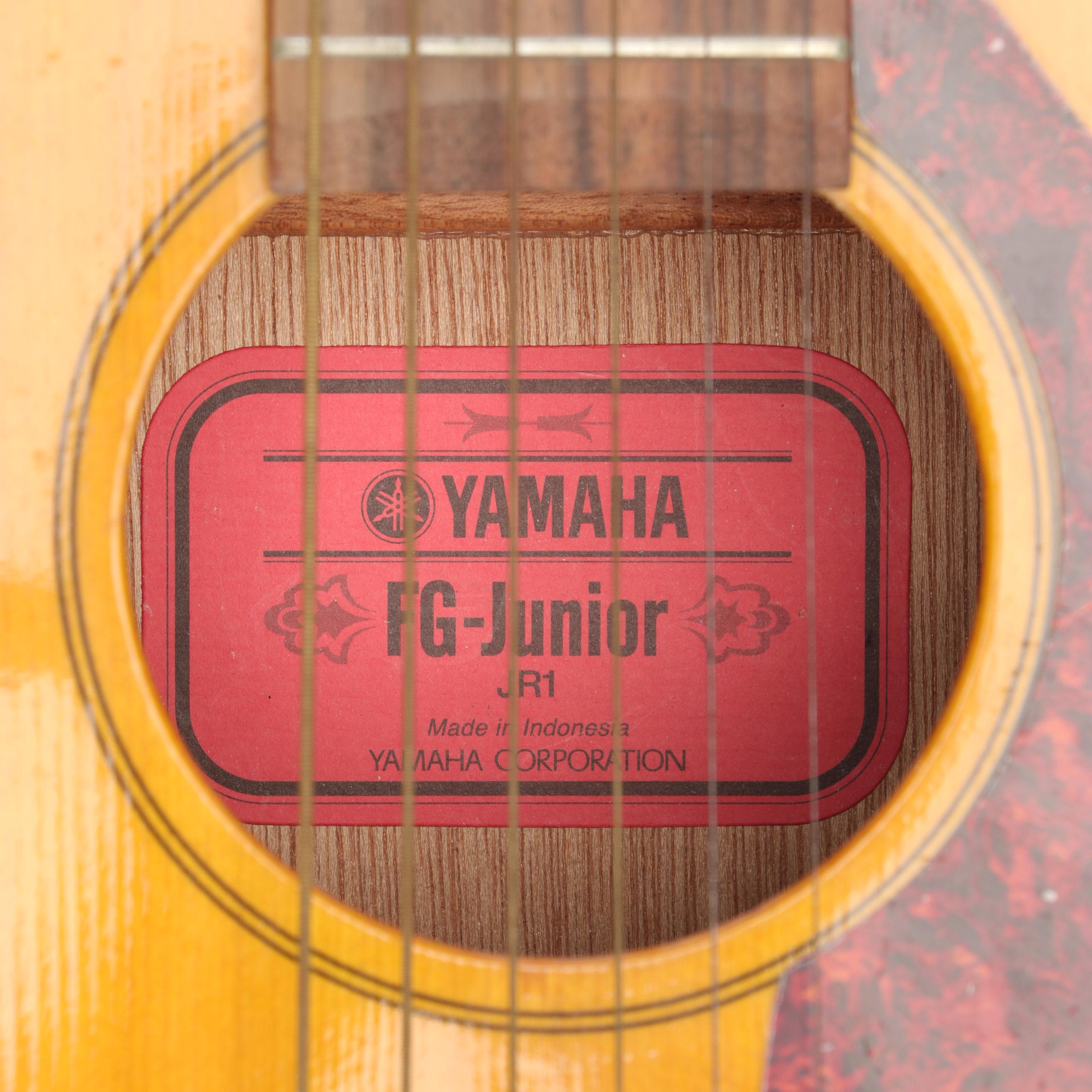 Yamaha FG-Junior Spruce Top Acoustic Guitar, Stand, D'Addario Clip-Free Tuner