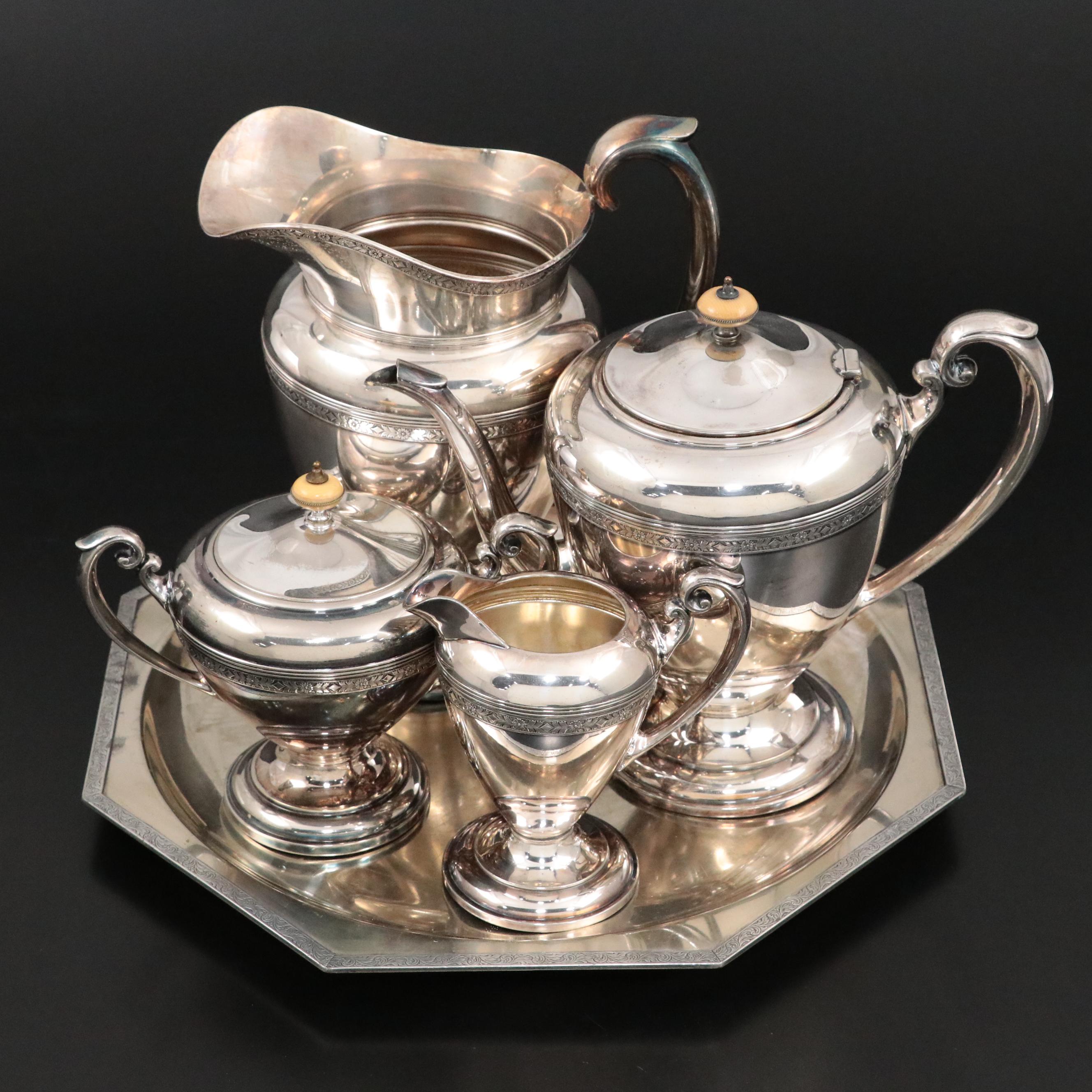 Evans Case Co. Silver Plate Coffee Set