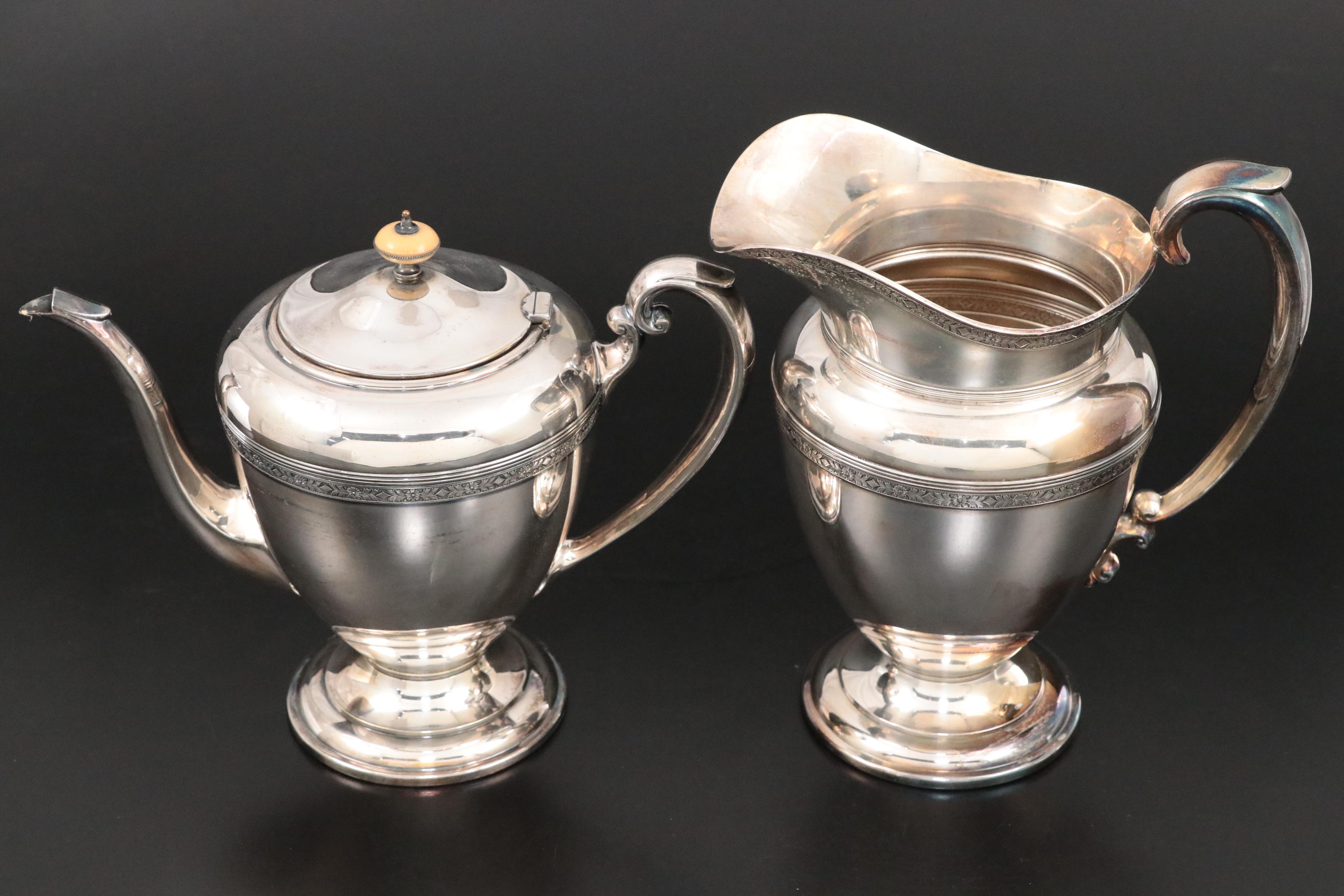 Evans Case Co. Silver Plate Coffee Set