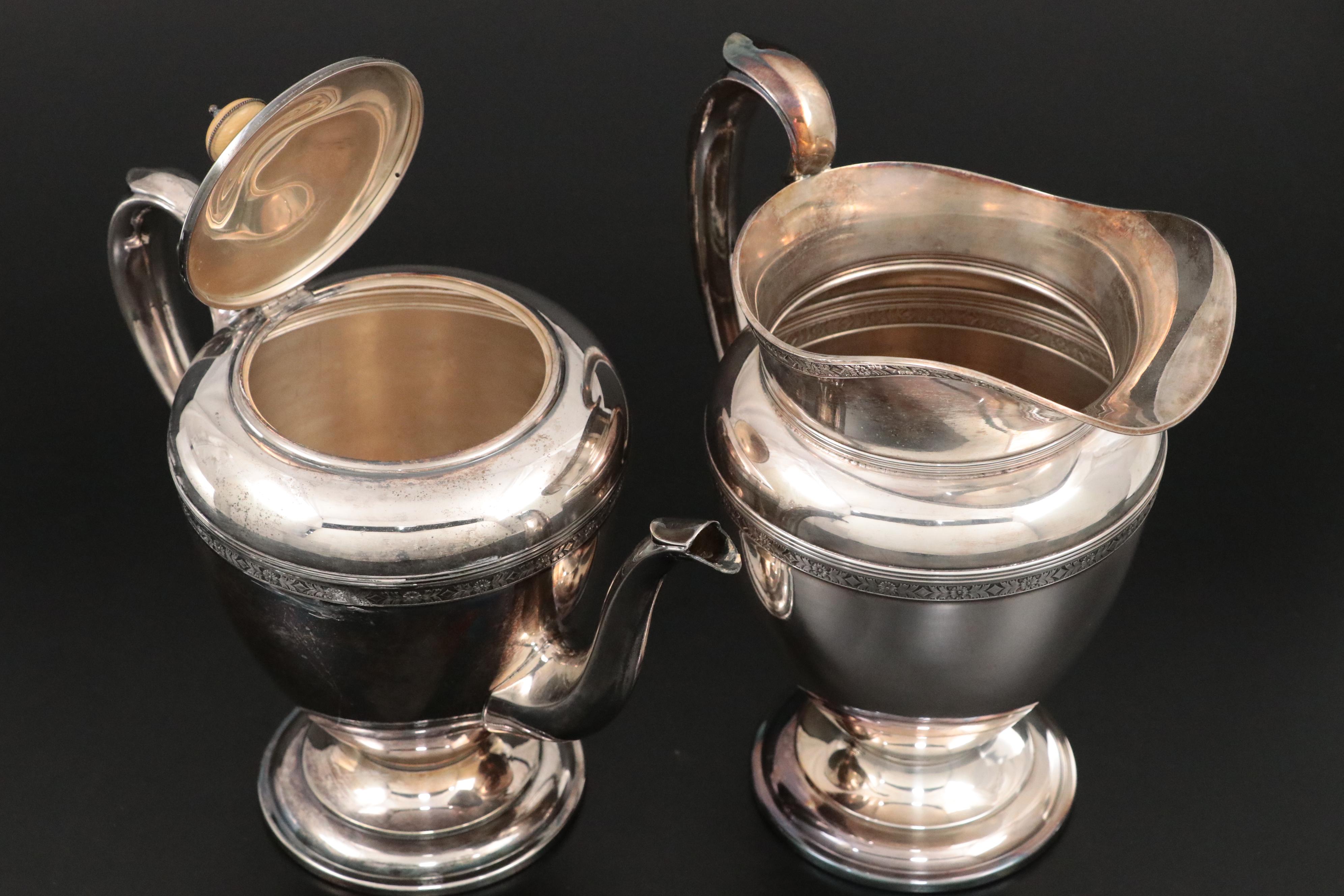 Evans Case Co. Silver Plate Coffee Set
