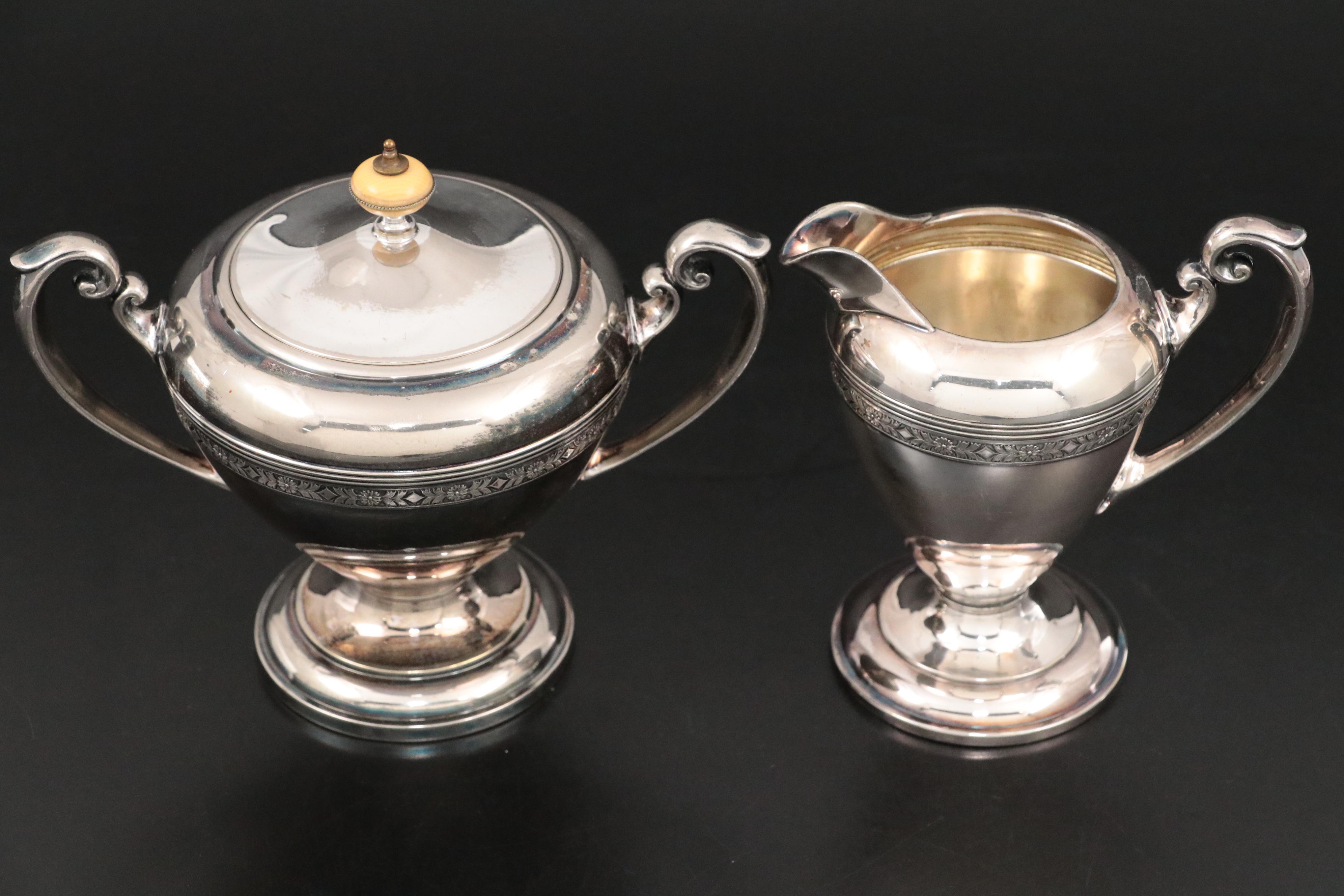 Evans Case Co. Silver Plate Coffee Set