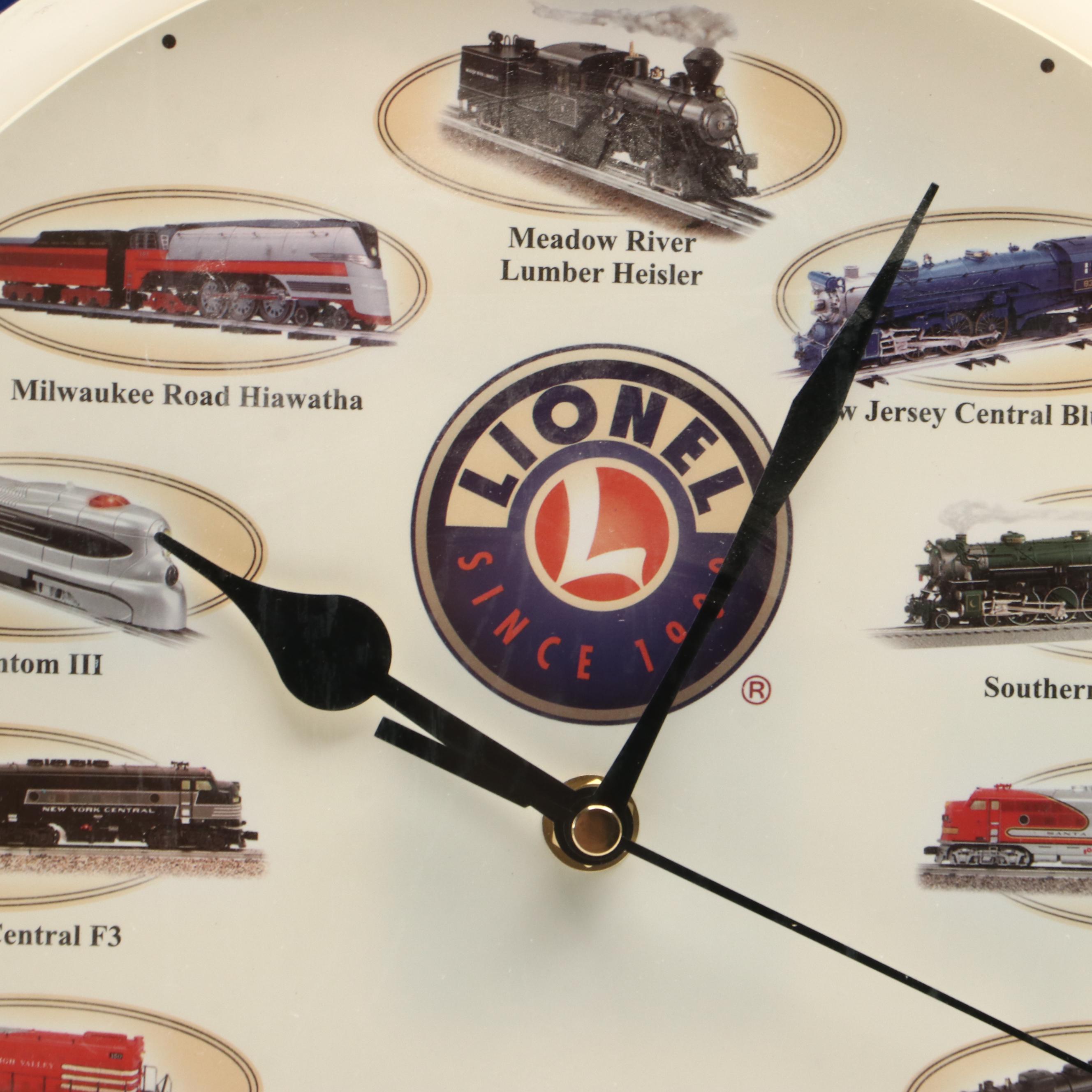 Lionel LLC Train Wall Clock with Sound Effects