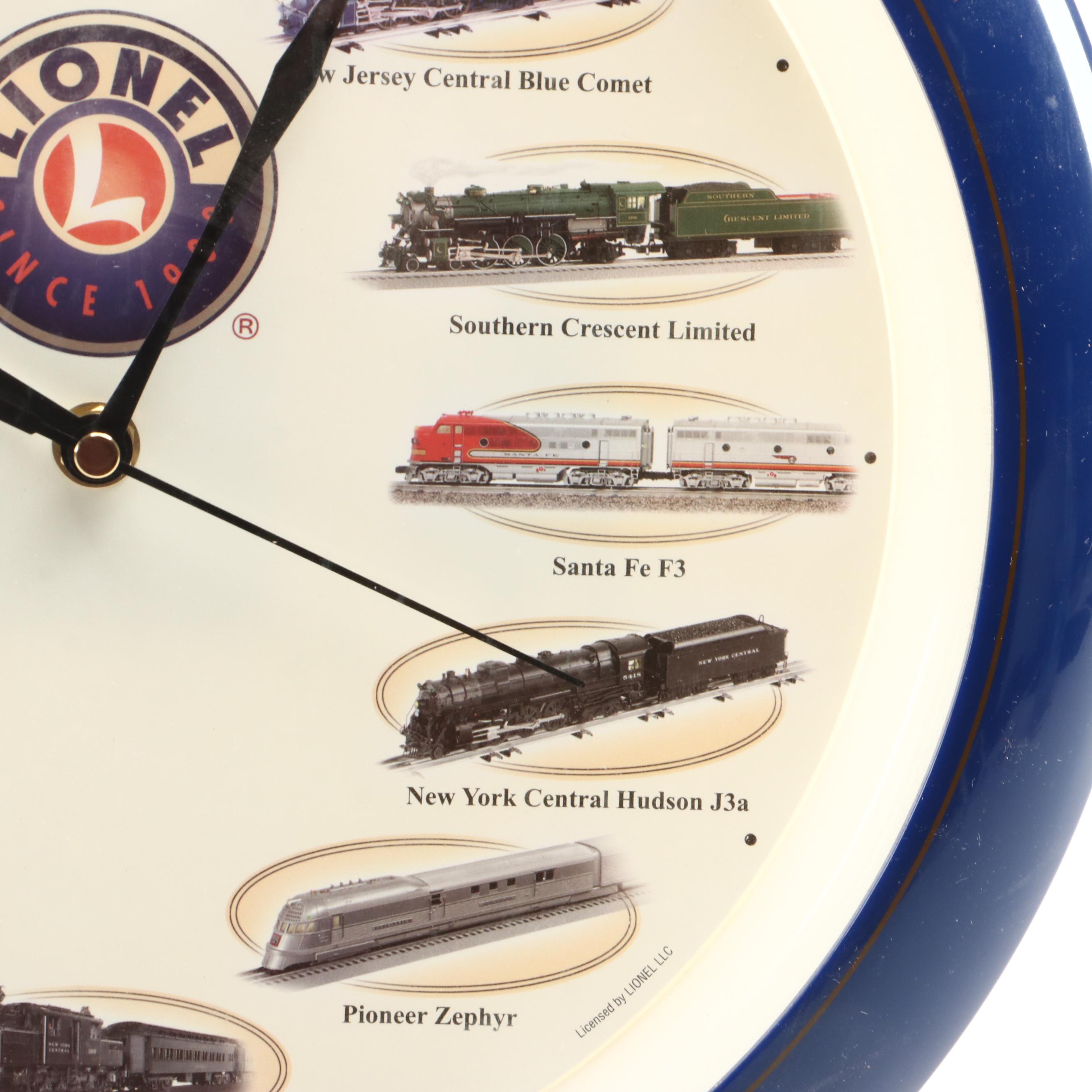 Lionel LLC Train Wall Clock with Sound Effects