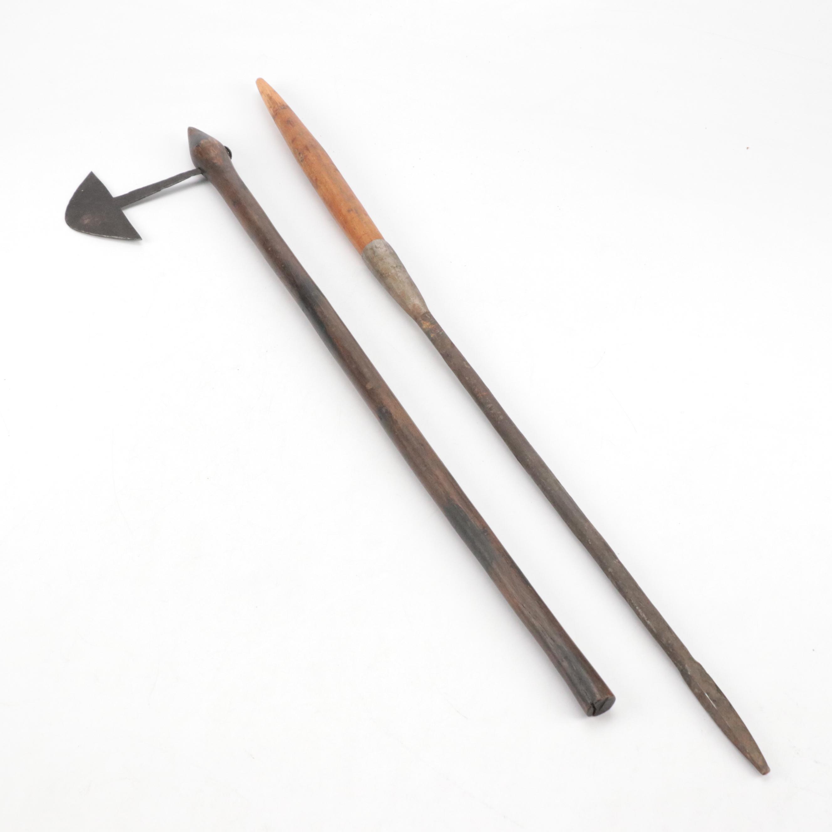 Thai Gong with Mallet, Replica Shona Battle Axe and Spike