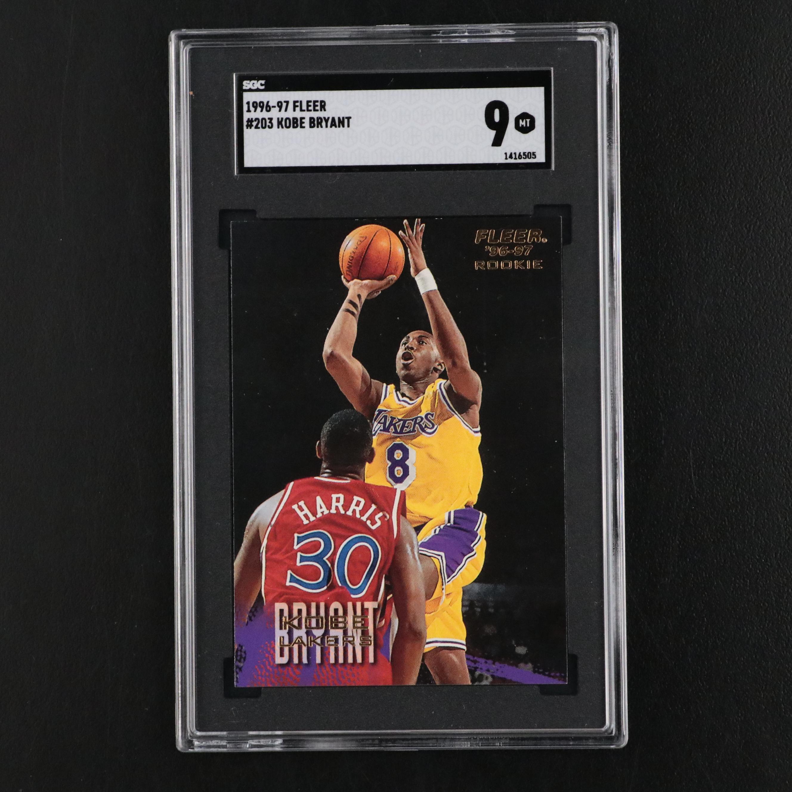 1996 - 97 Fleer Kobe Bryant Graded SGC 9 Basketball Card | EBTH