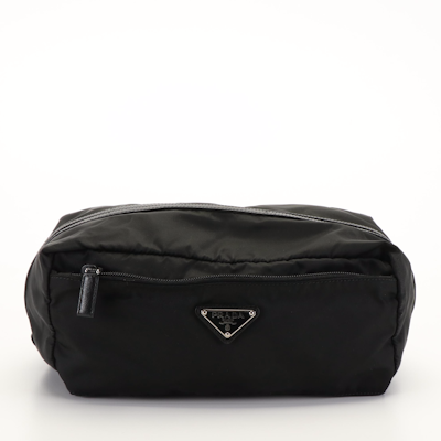 Prada Clutch Bag in Black Tessuto Nylon