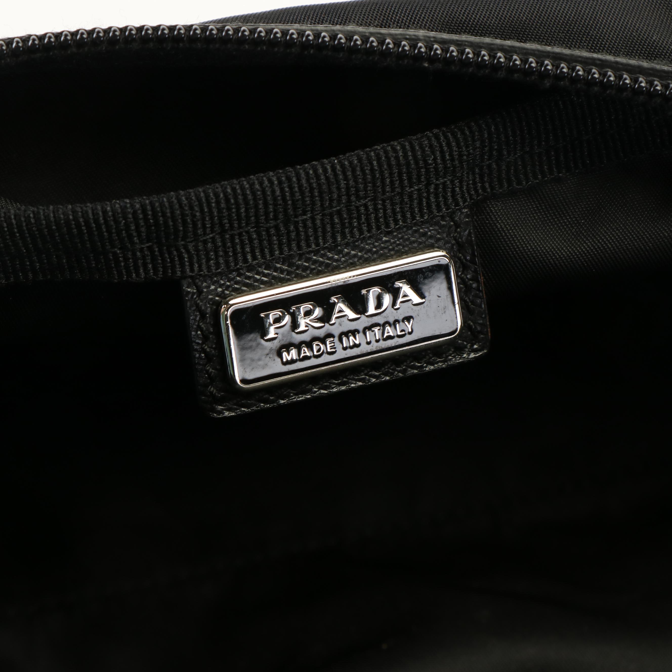 Prada Clutch Bag in Black Tessuto Nylon