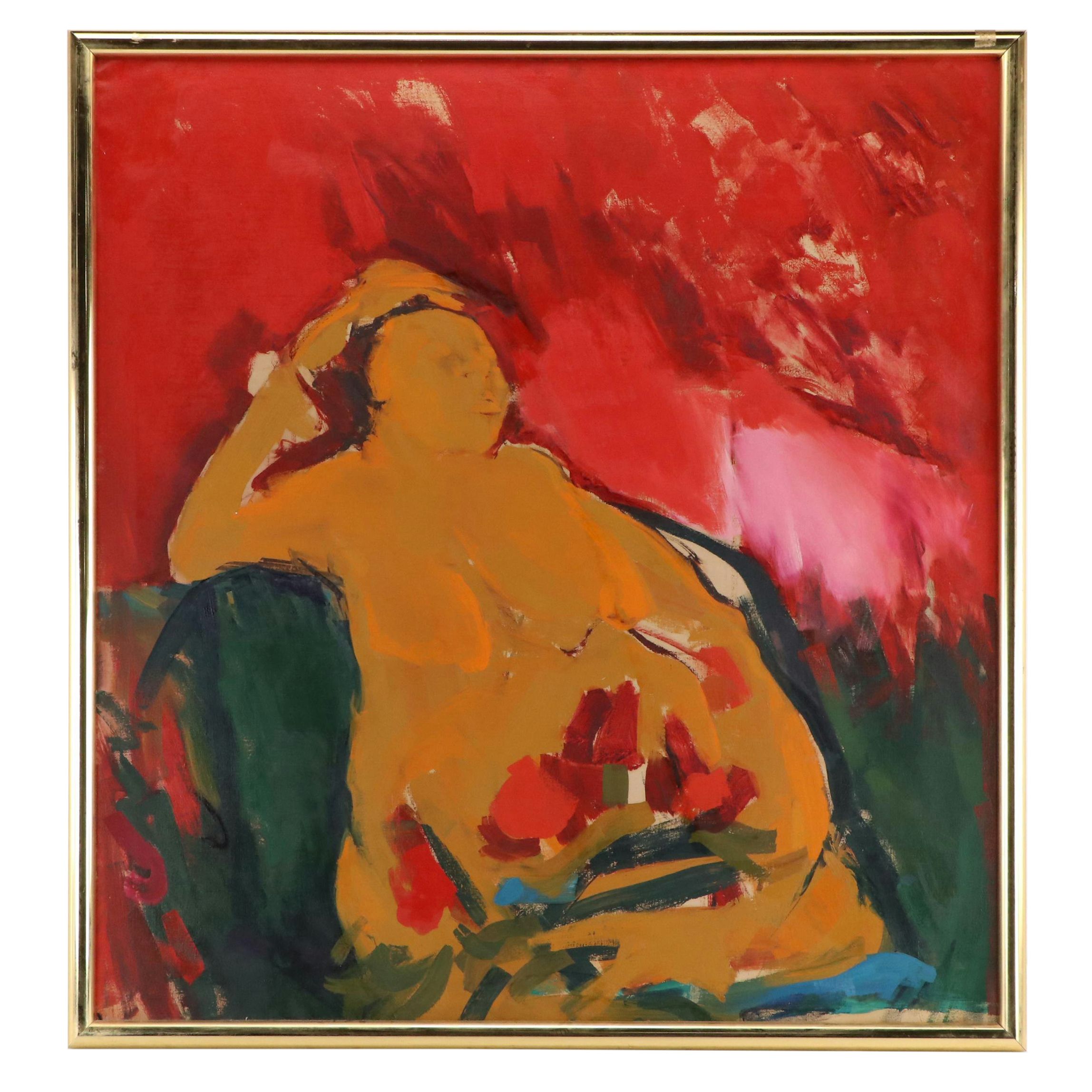 Field Abstract Expressionist Figurative Oil Painting