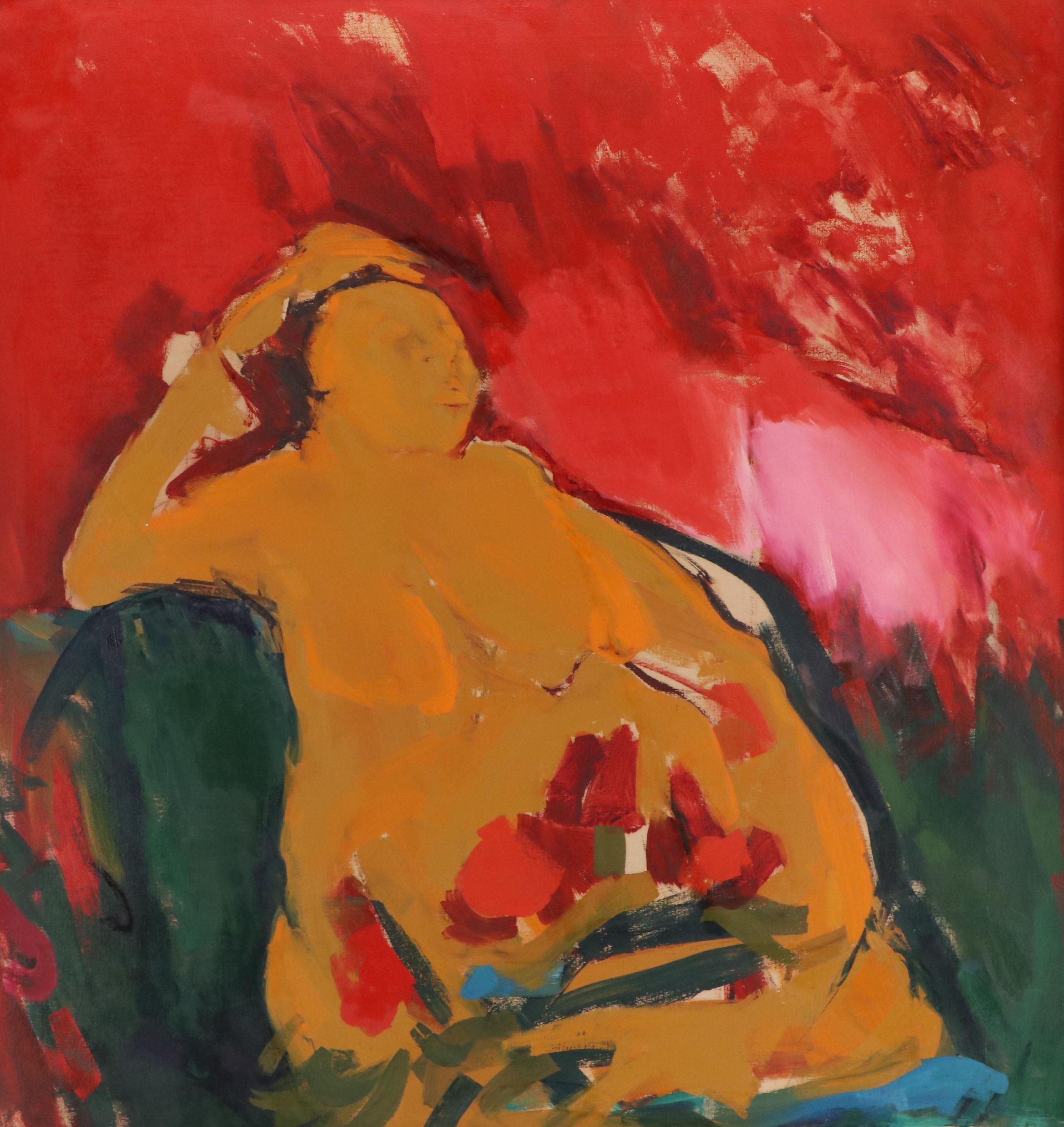 Field Abstract Expressionist Figurative Oil Painting