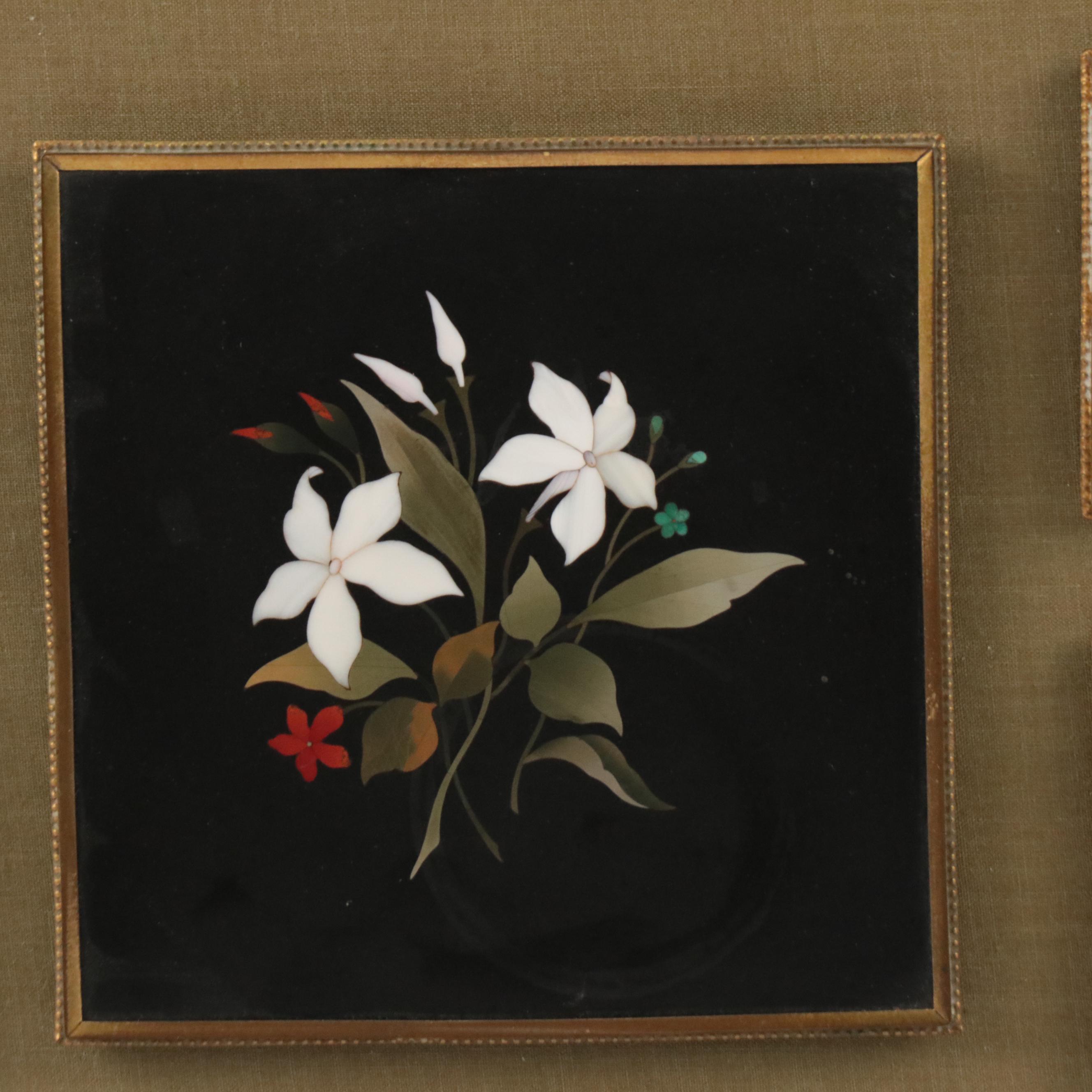 Intarsia Stone Inlay Panels in Group Frame