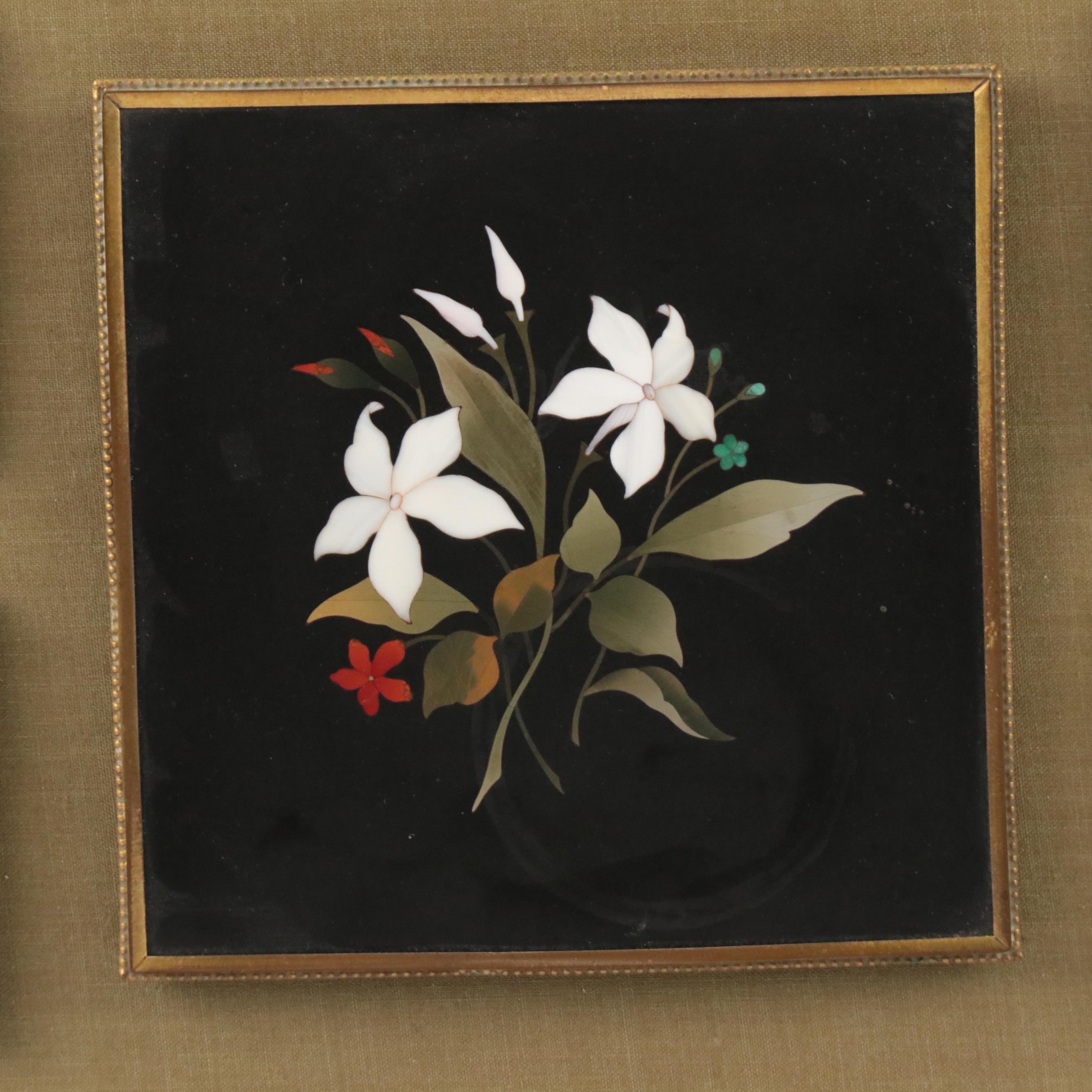 Intarsia Stone Inlay Panels in Group Frame