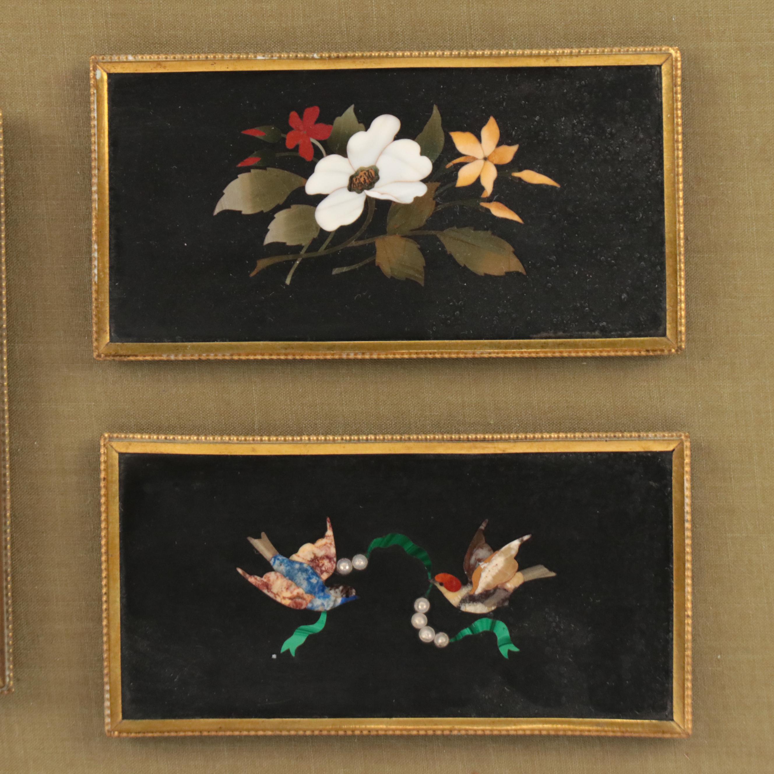 Intarsia Stone Inlay Panels in Group Frame