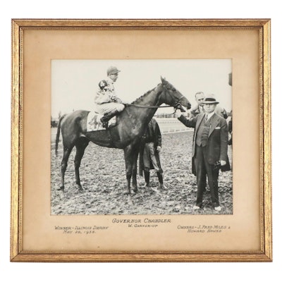 Illinois Derby Photograph of Racehorse "Governor Chandler", 1938