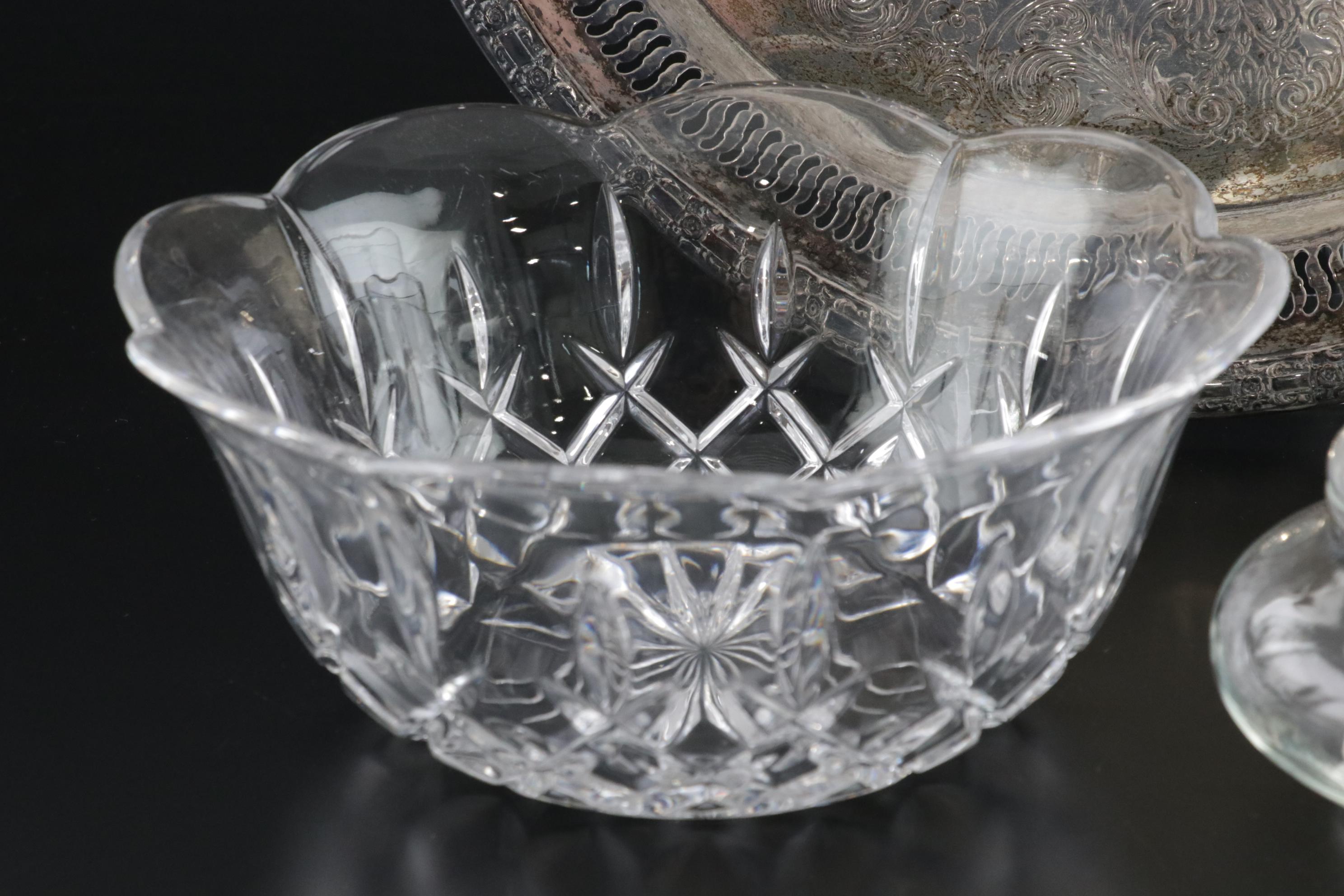 Gorham "King Edward" Crystal Centerpiece Bowl Featured In Serveware Collection
