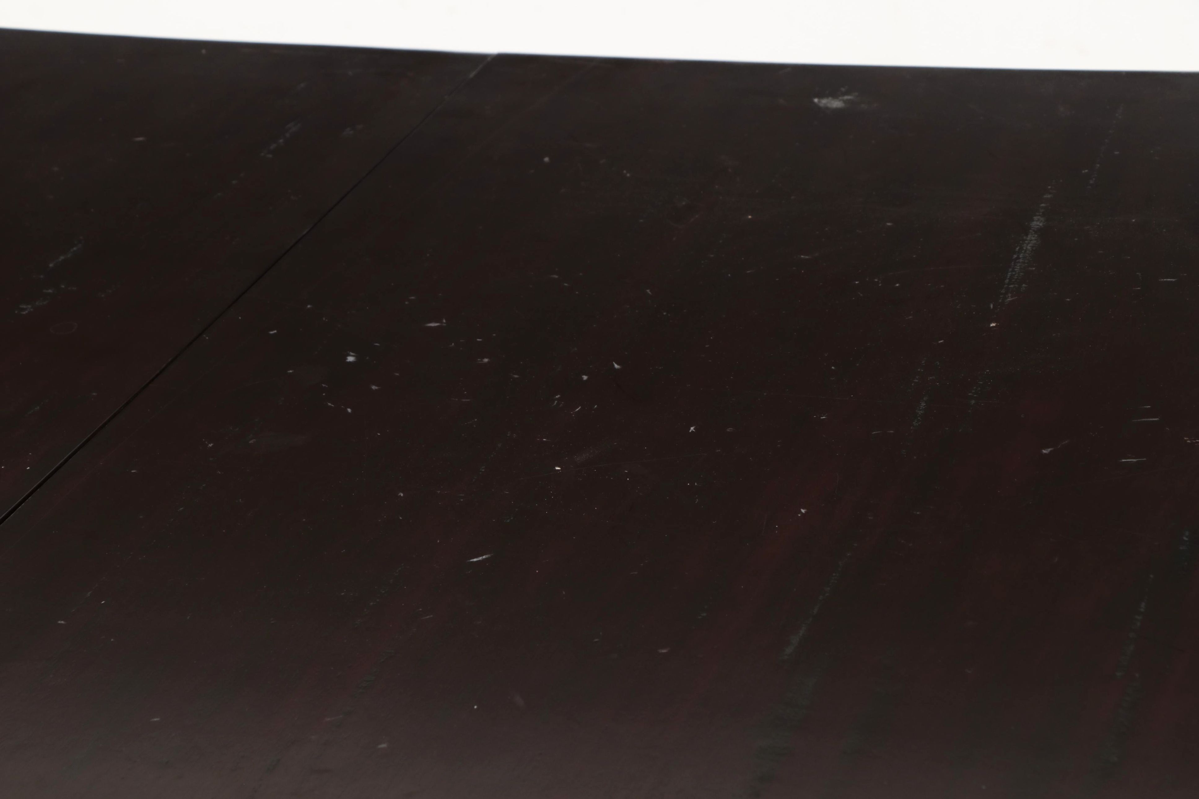 Eleven-Piece Pottery Barn Hardwood and Leather Dining Set