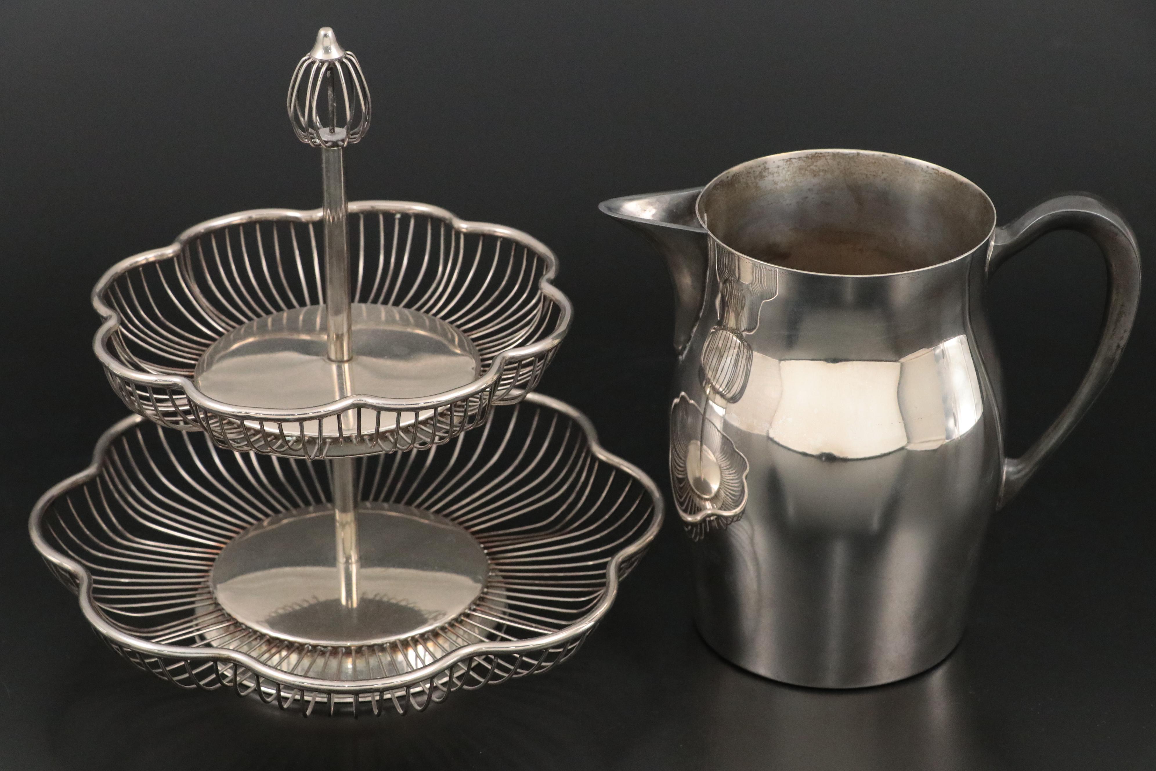 International Silver "Spring Flower" Gallery Tray with More Silver Plate Décor