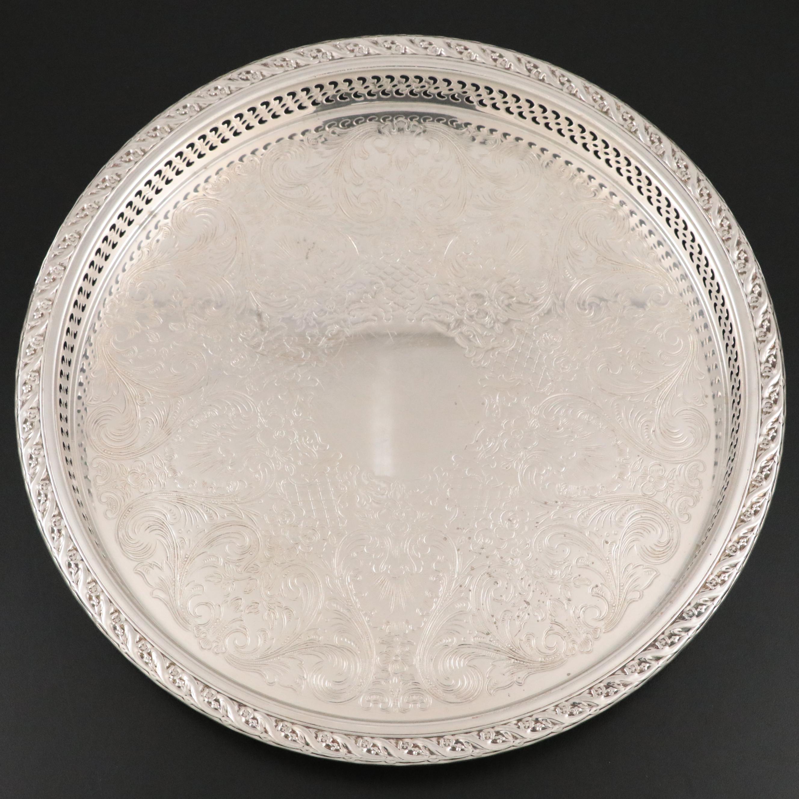 International Silver "Spring Flower" Gallery Tray with More Silver Plate Décor