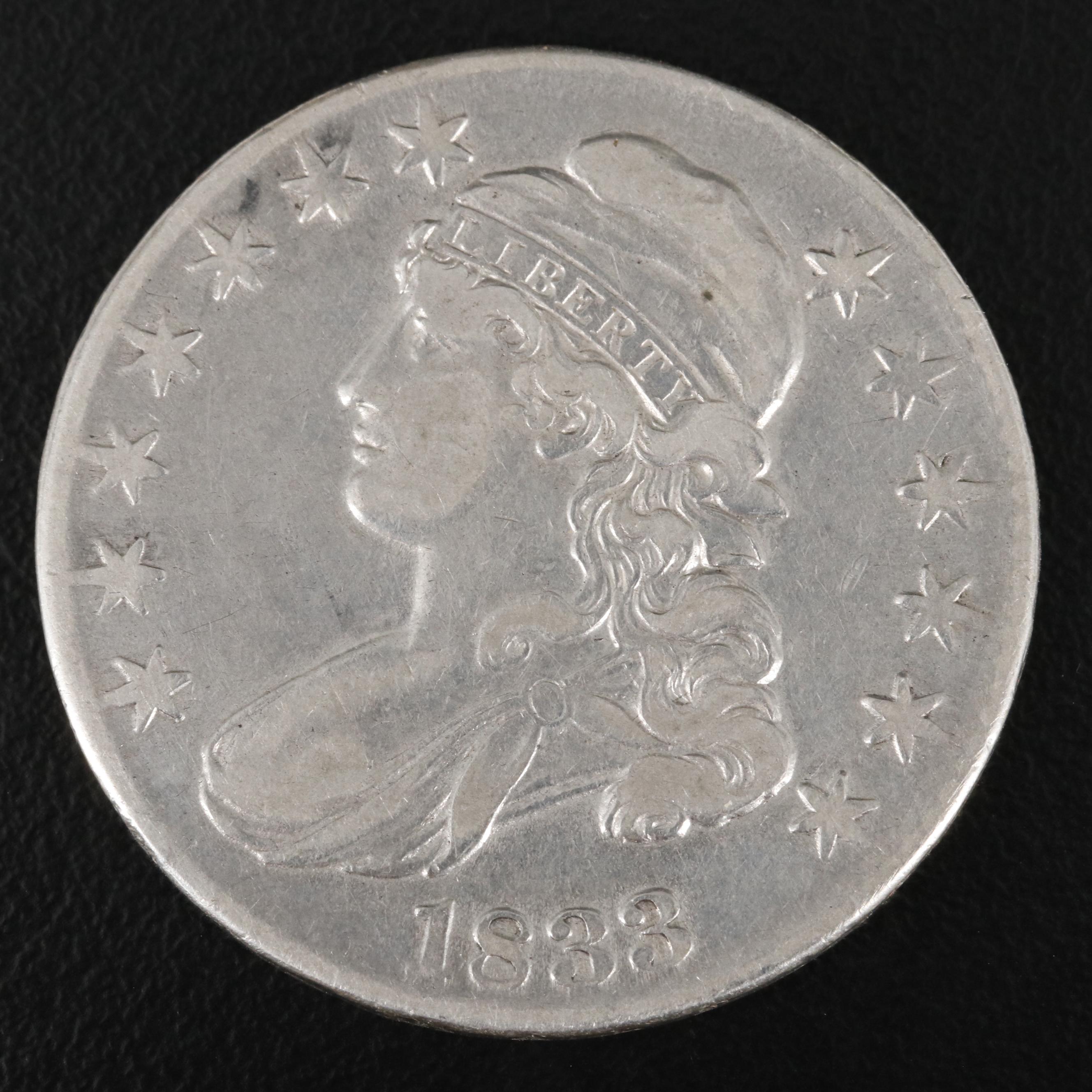 1833 Capped Bust Silver Half Dollar