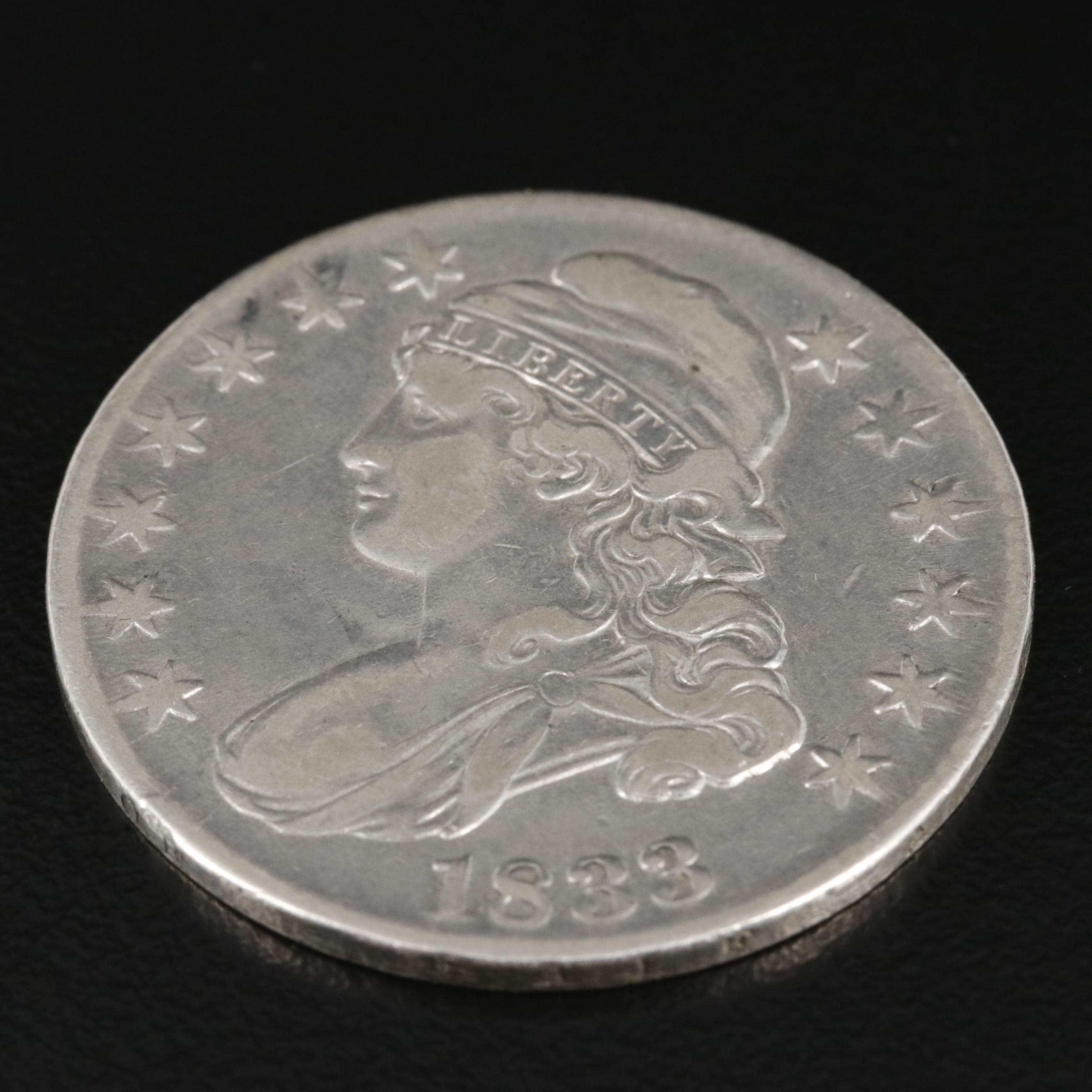 1833 Capped Bust Silver Half Dollar