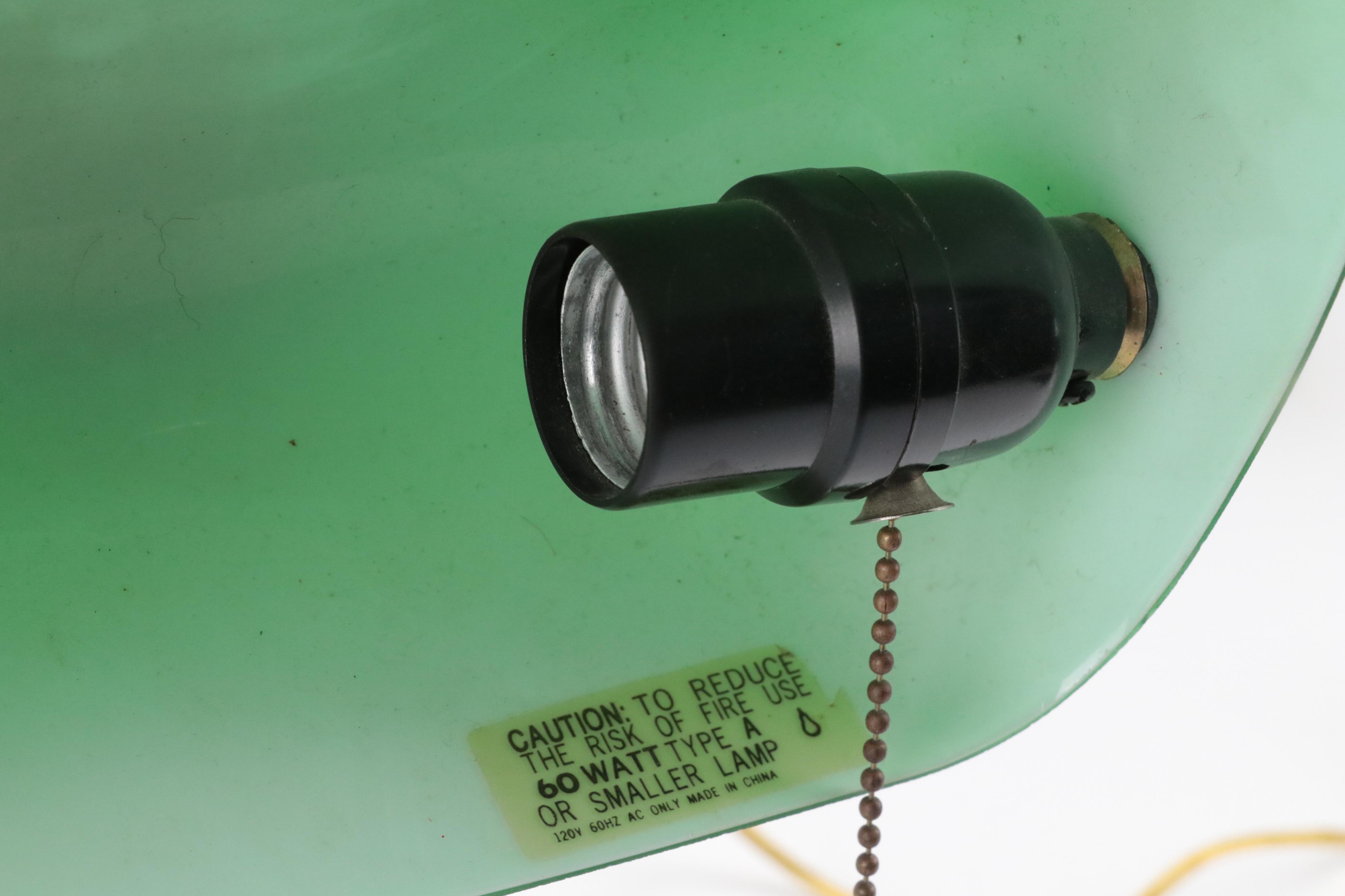 Crown Court Green Glass Shade Banker's Lamp